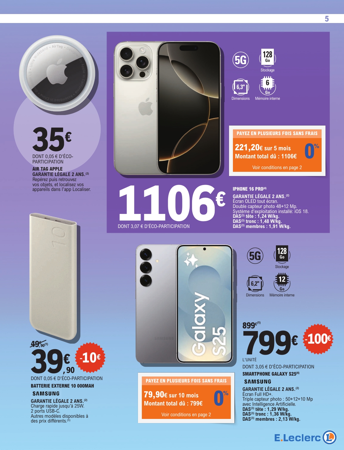 e-leclerc - Catalogue E.Leclerc - HIGH-TECH valable du 10/06 au 21/06 - page: 5
