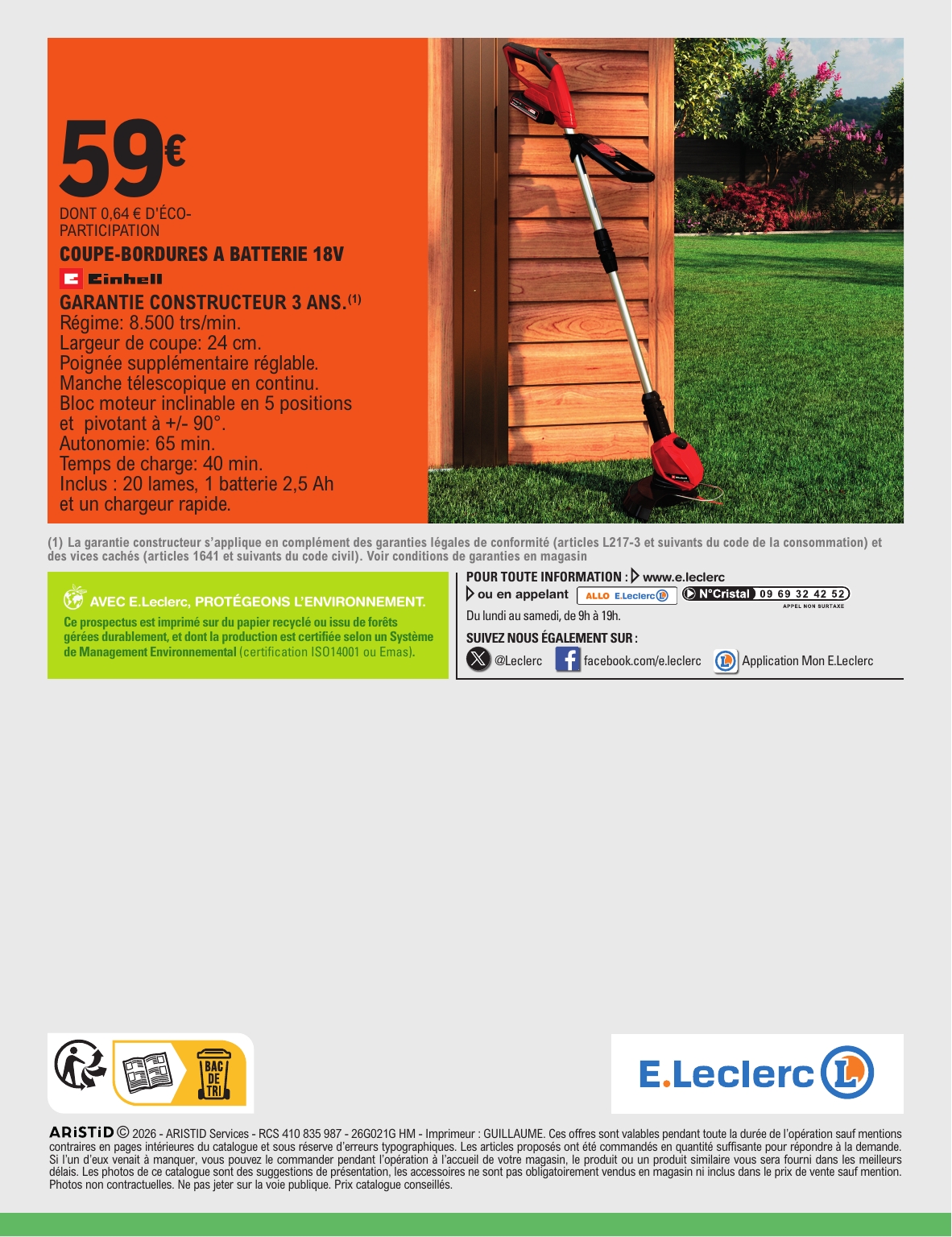 e-leclerc - Catalogue E.Leclerc - Jardin valable du 03/03/2026 au 15/03/2026 - page: 40