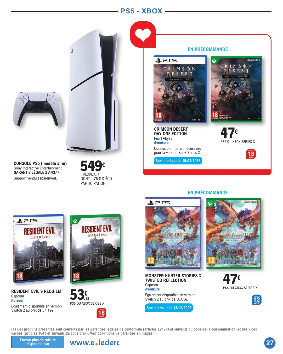 e-leclerc - Catalogue E.Leclerc - Espace Culturel valable du 10/03/2026 au 28/03/2026 - page: 27