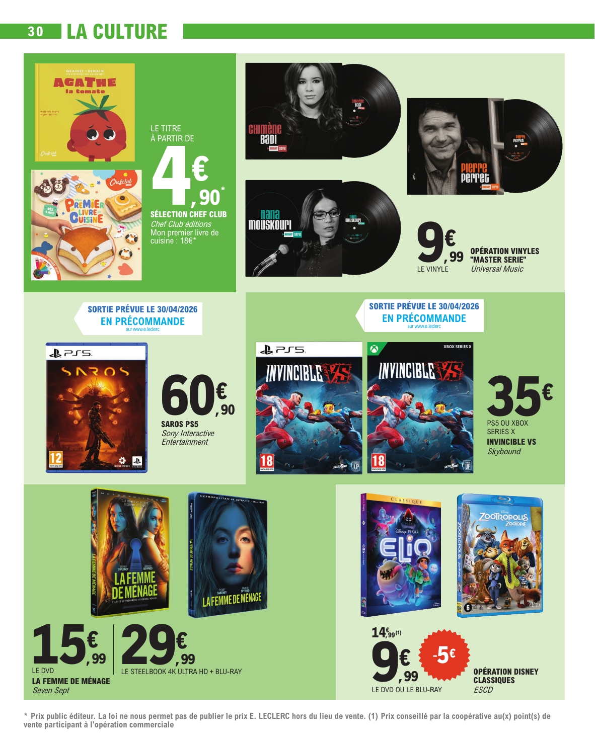 e-leclerc - Flyer E.Leclerc pour la semaine prochaine du du mardi 28/04/2026 au du samedi 09/05/2026 - page: 30