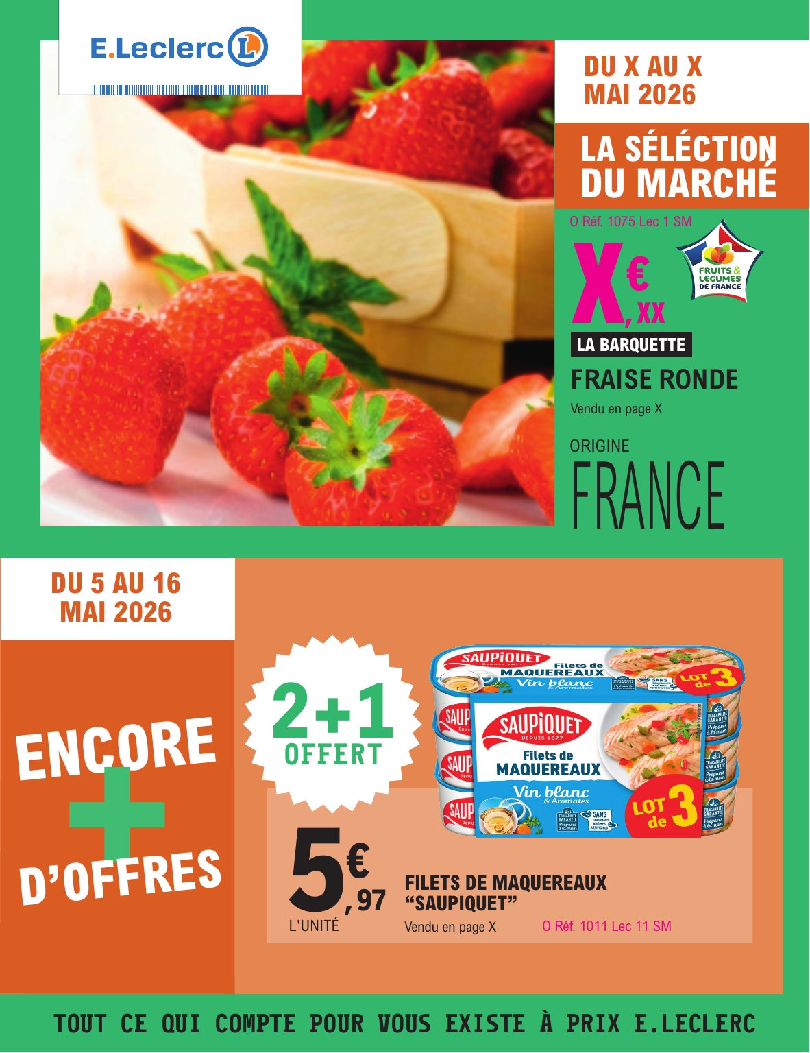 e-leclerc - Flyer E.Leclerc pour la semaine prochaine du du mardi 05/05/2026 au du samedi 16/05/2026 - page: 1