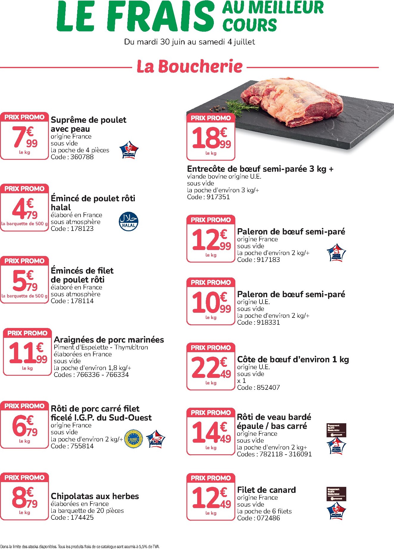promocash - Current Promocash - Le Frais leaflet valid from du mardi 30/06/2026 to du samedi 04/07/2026