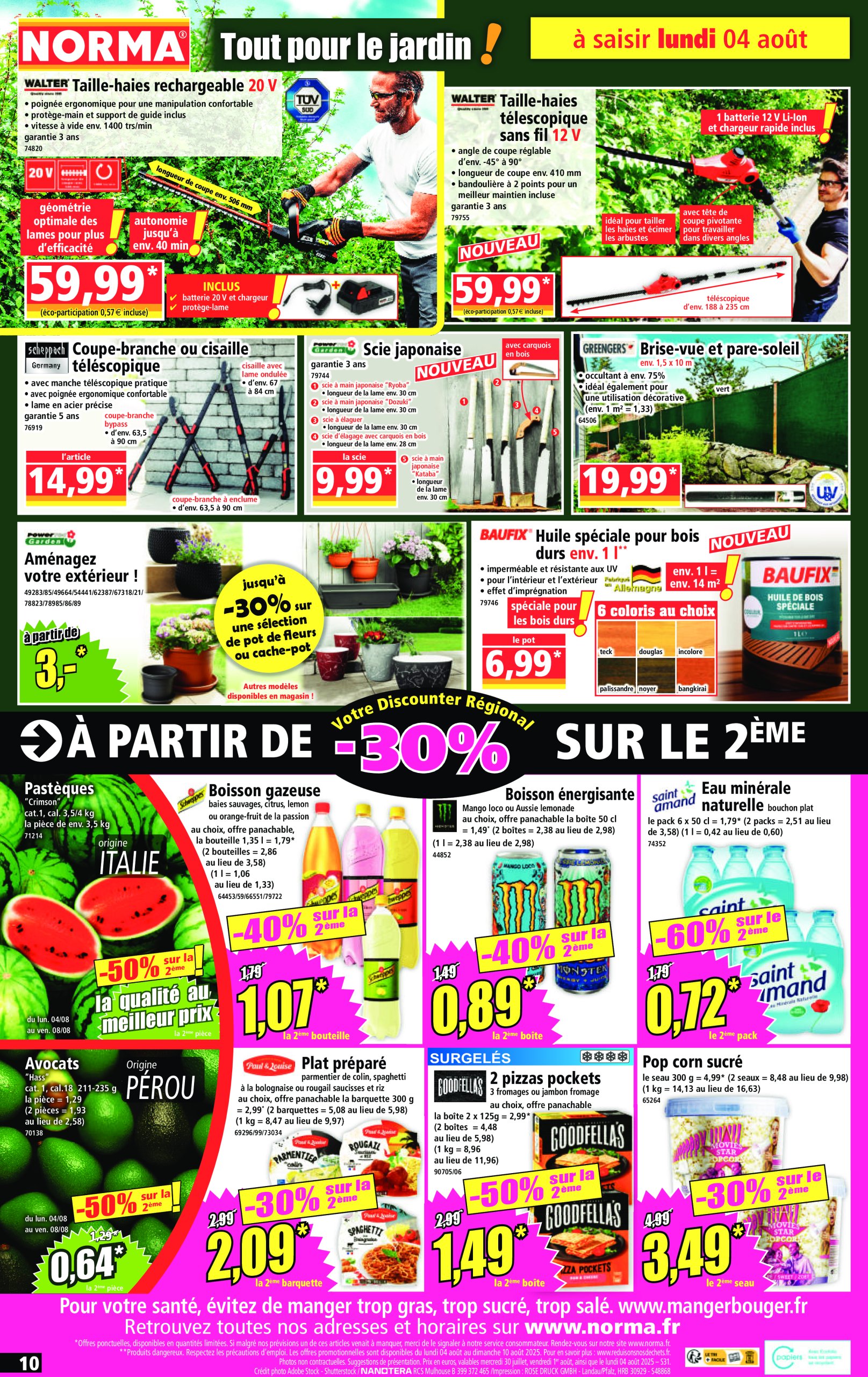 norma - Catalogue NORMA valable du 30/07 au 05/08 - page: 10
