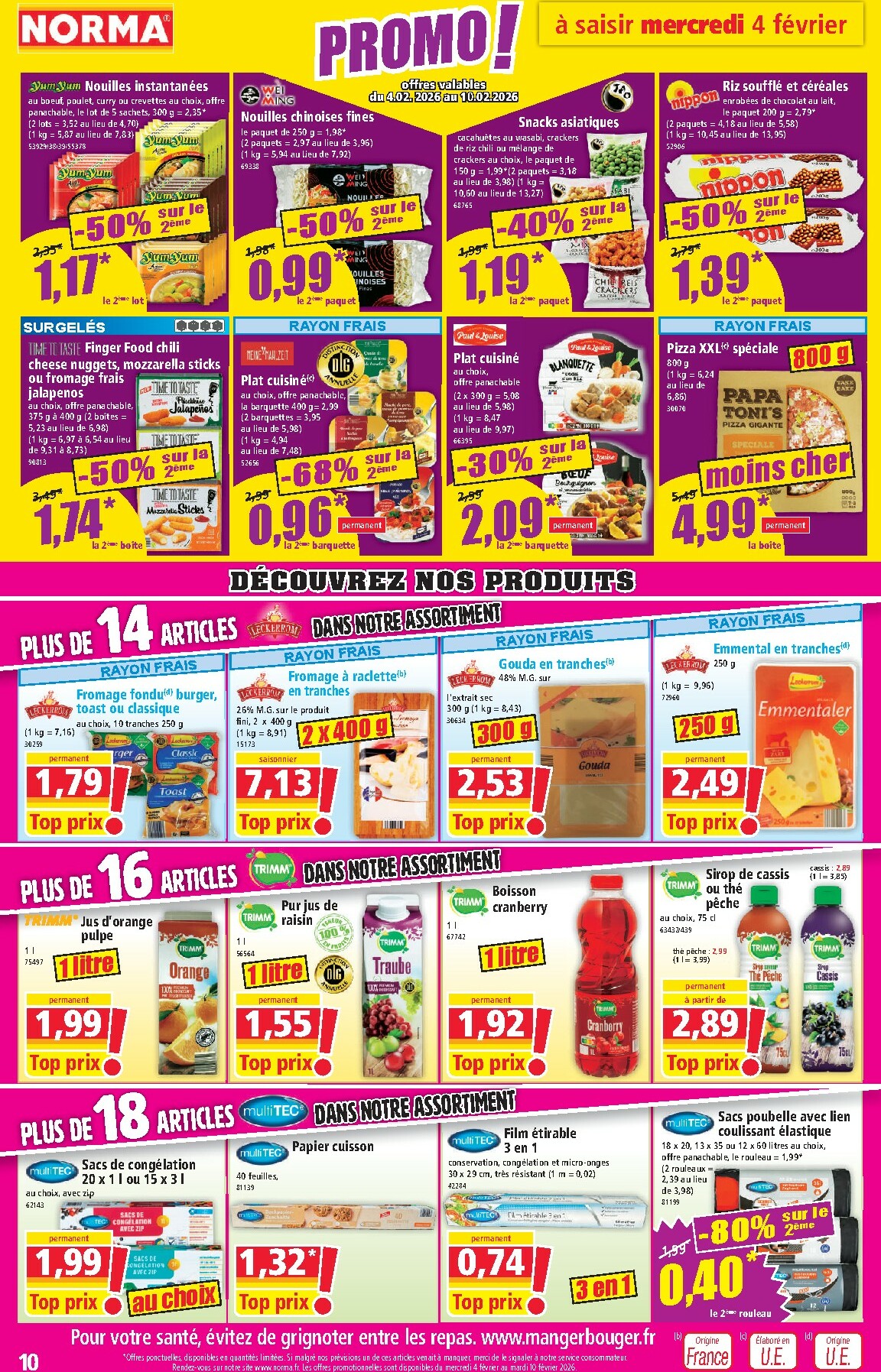norma - Catalogue NORMA valable du 04/02 au 10/02 - page: 10