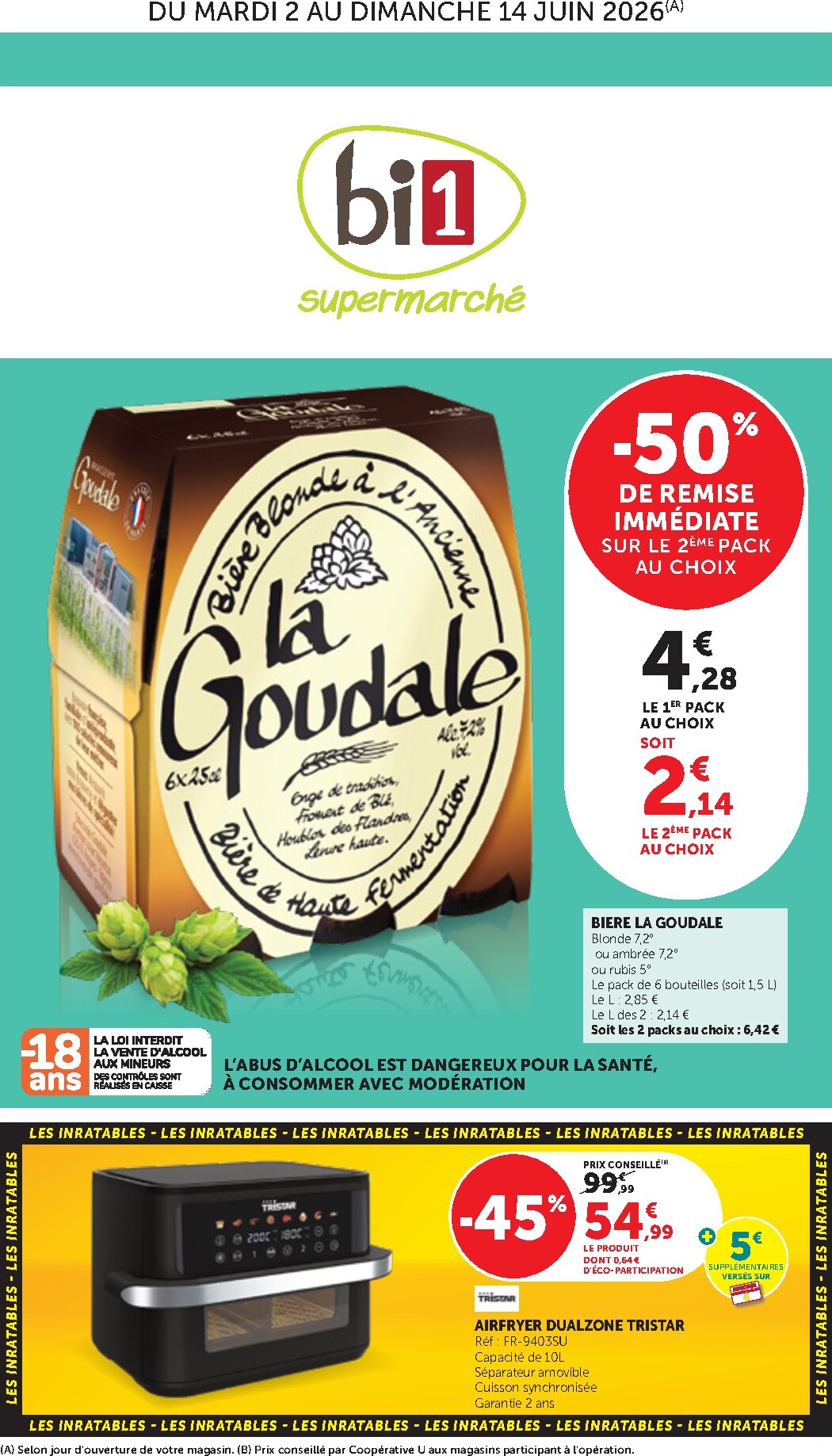 bi1 - Current Bi1 Supermarché leaflet valid from du mardi 02/06/2026 to du dimanche 14/06/2026
