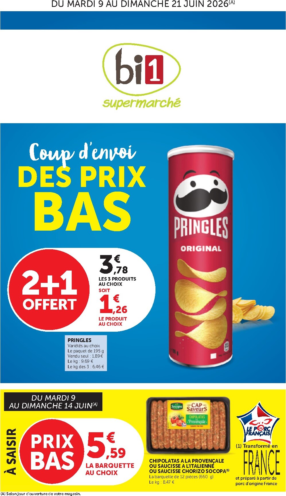 bi1 - Current Bi1 leaflet valid from du mardi 09/06/2026 to du dimanche 21/06/2026 - page: 1