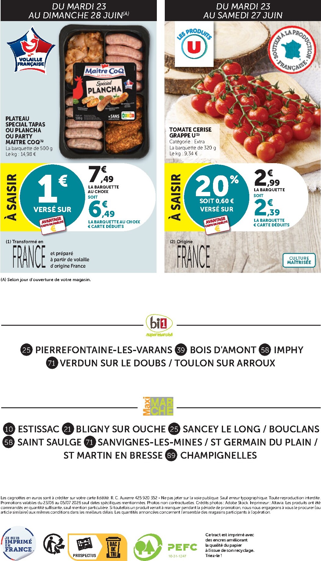 bi1 - Current Bi1 - Supermarché, Maxi Marché leaflet valid from du mardi 23/06/2026 to du dimanche 05/07/2026 - page: 16