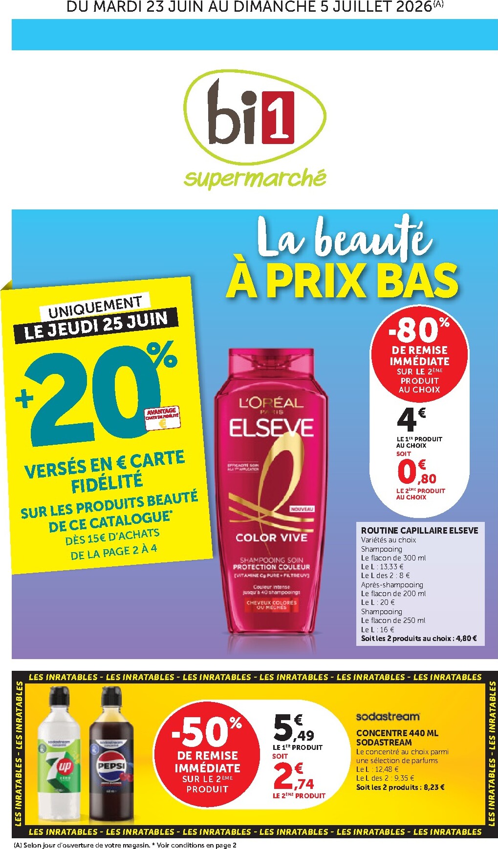 bi1 - Current Bi1 leaflet valid from du mardi 23/06/2026 to du dimanche 05/07/2026