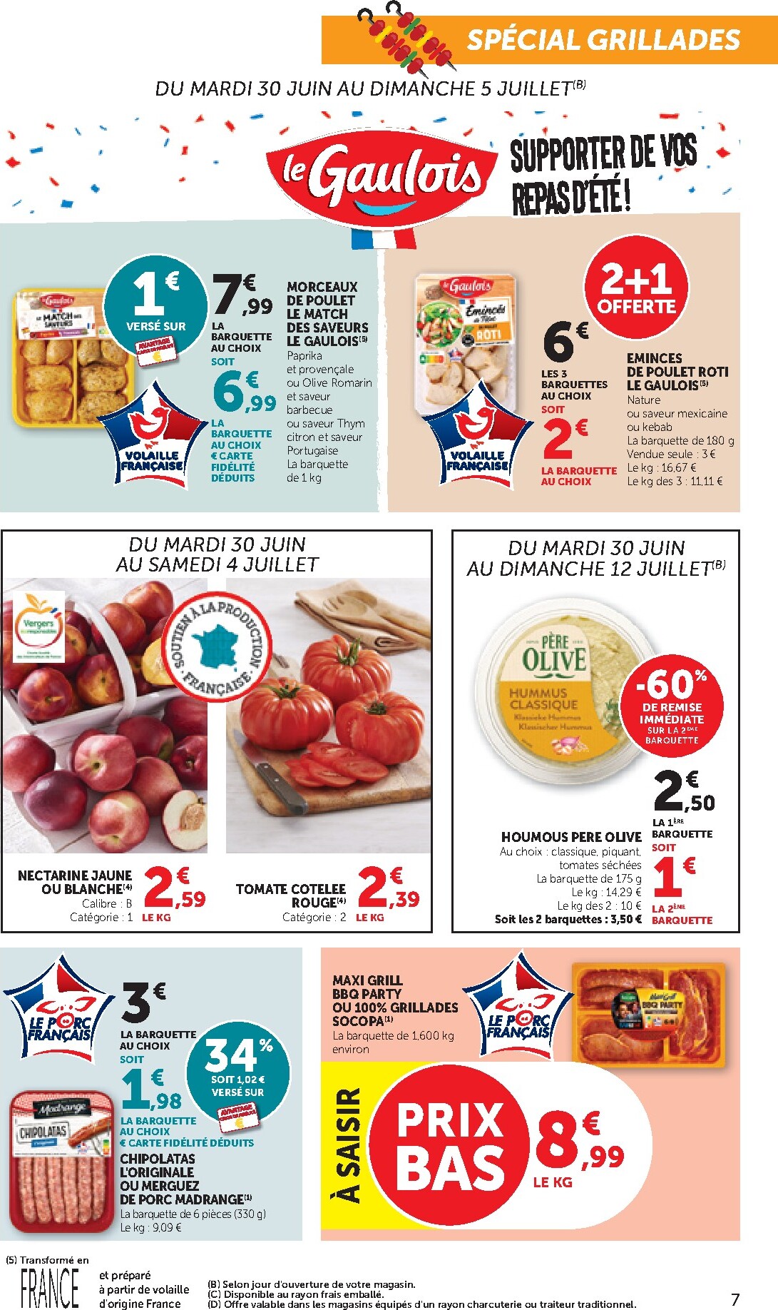 bi1 - Current Bi1 - Supermarché leaflet valid from du mardi 30/06/2026 to du dimanche 12/07/2026 - page: 7