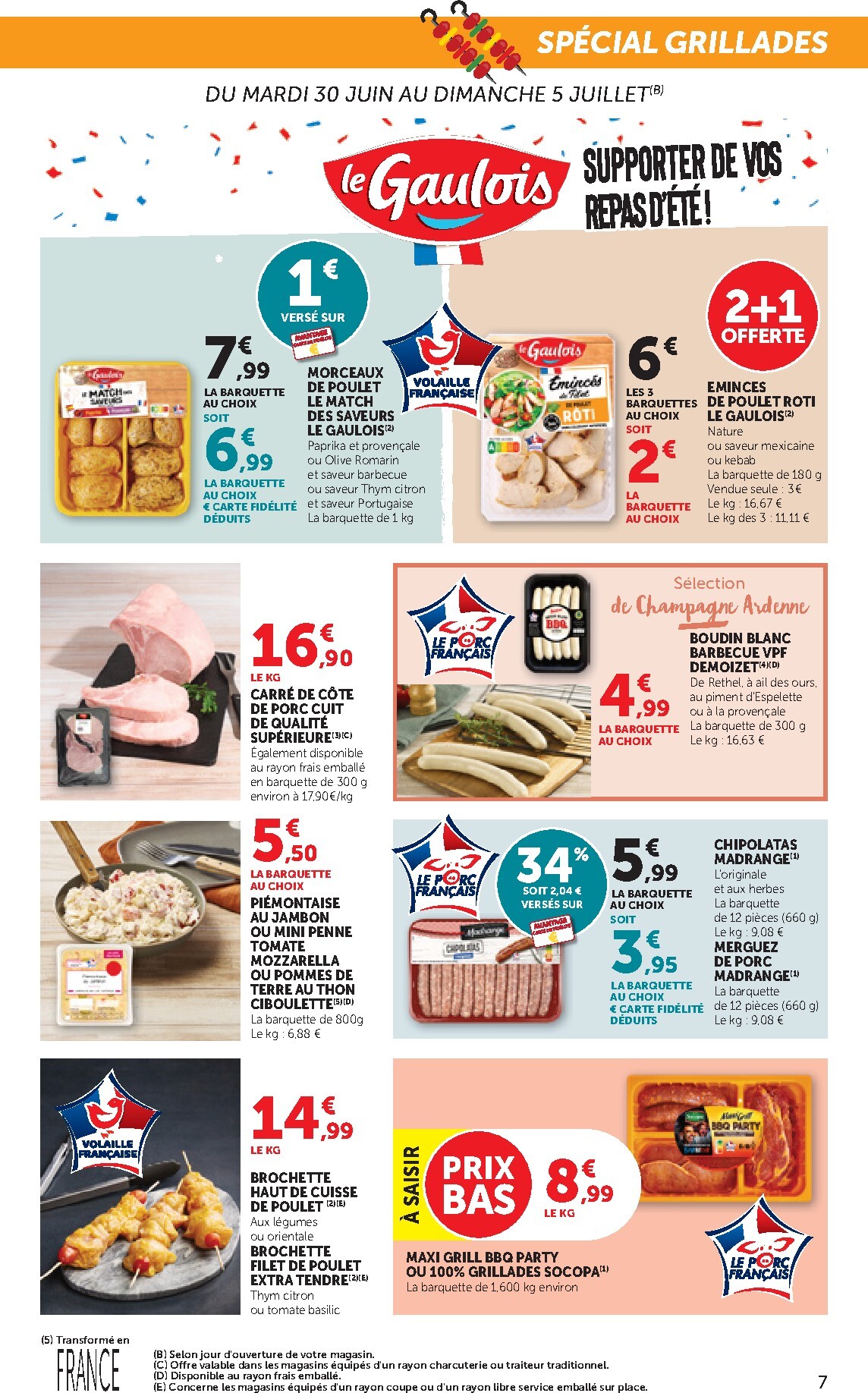 bi1 - Current Bi1 supermarché leaflet valid from du mardi 30/06/2026 to du dimanche 12/07/2026 - page: 7