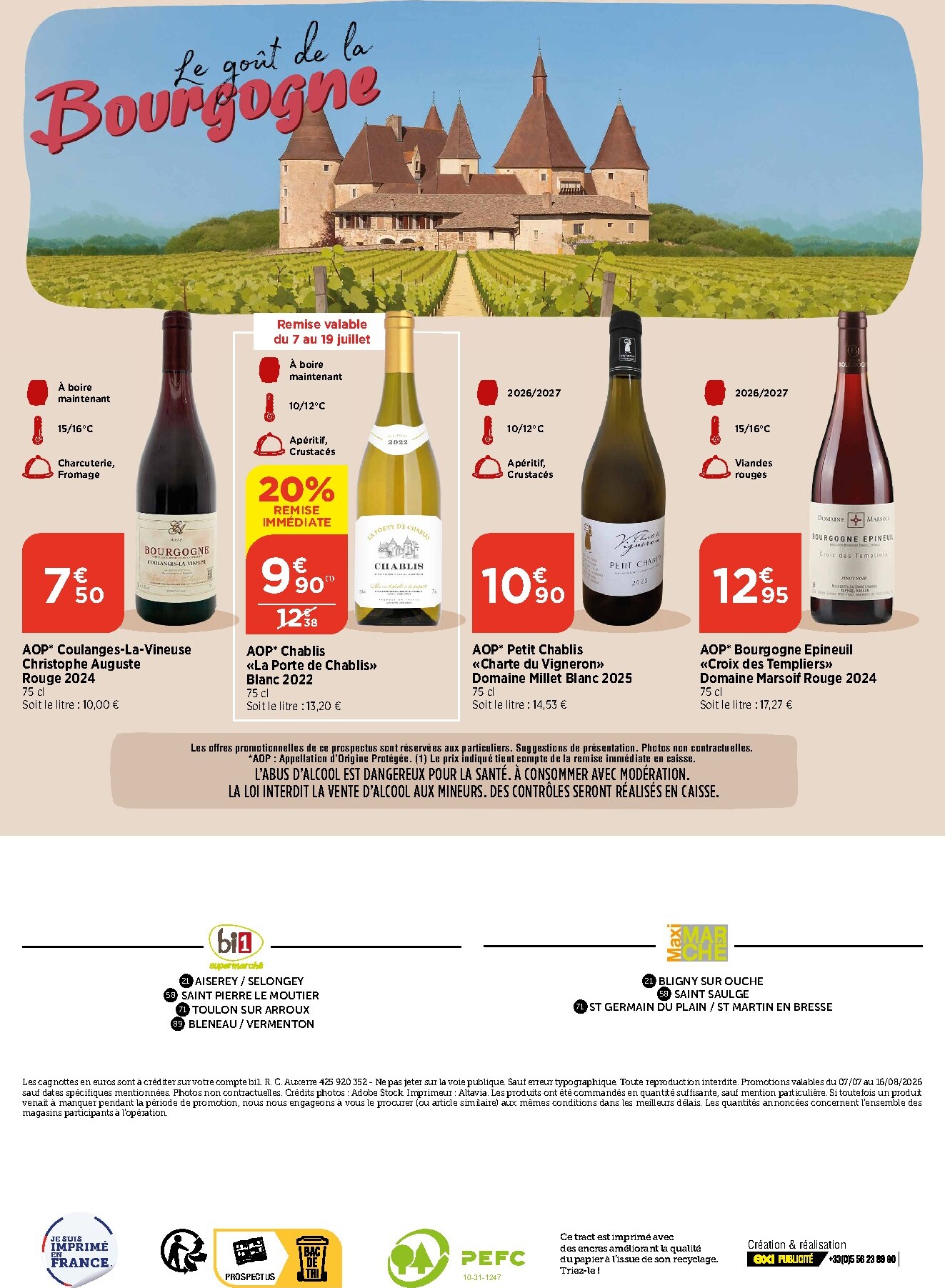 bi1 - Current Bi1 - Bourgogne leaflet valid from du mardi 07/07/2026 to du dimanche 16/08/2026 - page: 4