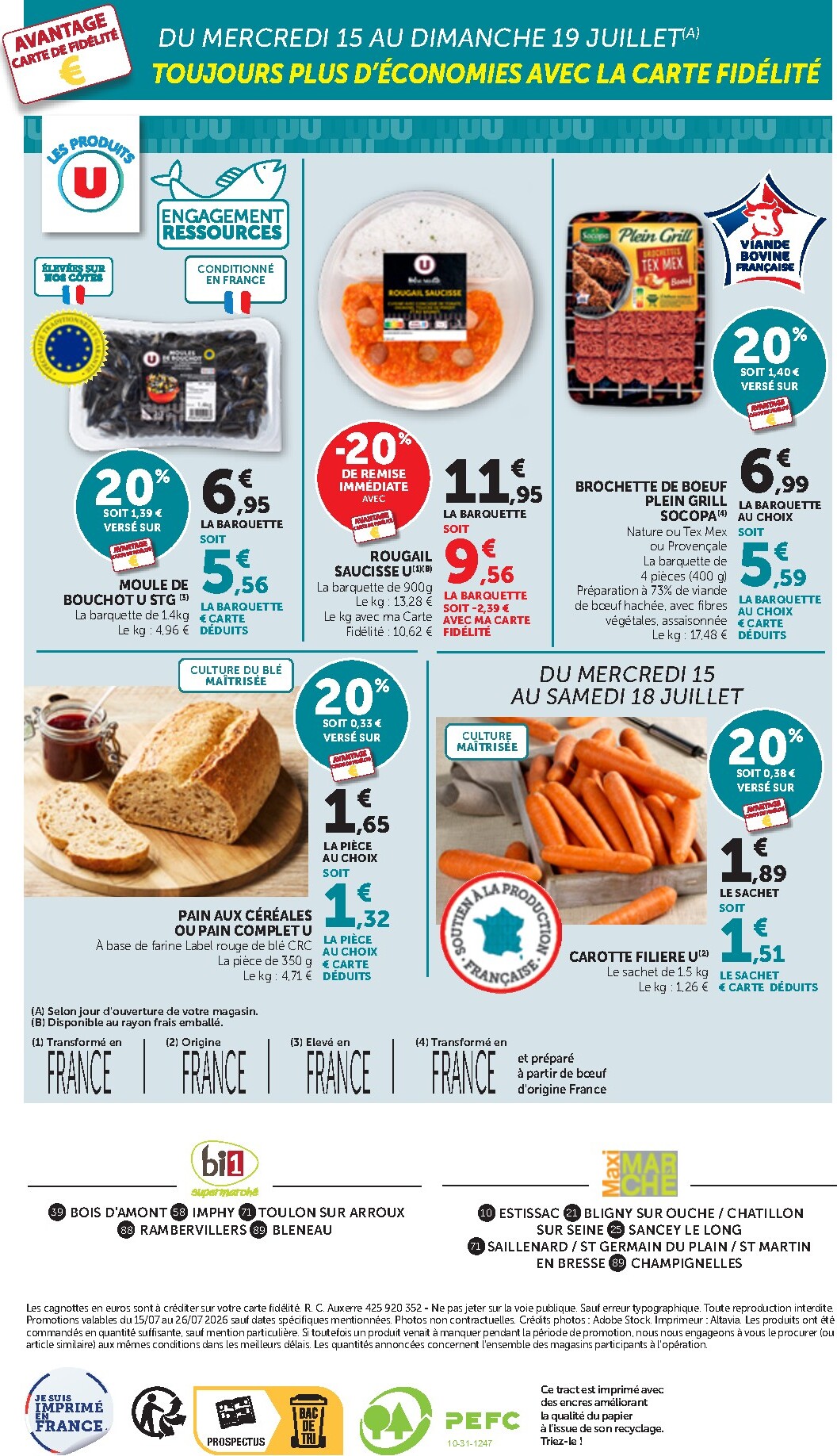 bi1 - Current Bi1 - Supermarché, Maxi Marché leaflet valid from du mercredi 15/07/2026 to du dimanche 26/07/2026 - page: 12