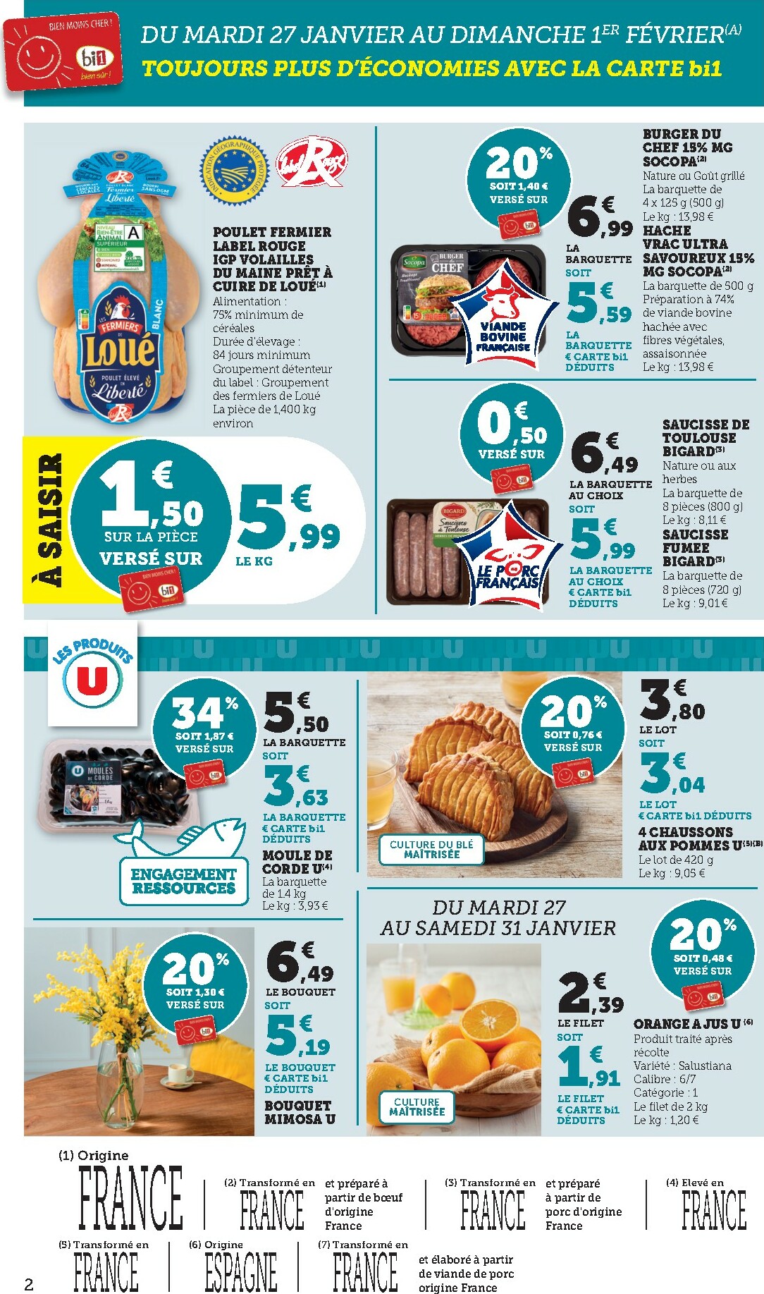 bi1 - Catalogue Bi1 - Supermarché valable du 27/01 au 08/02 - page: 2