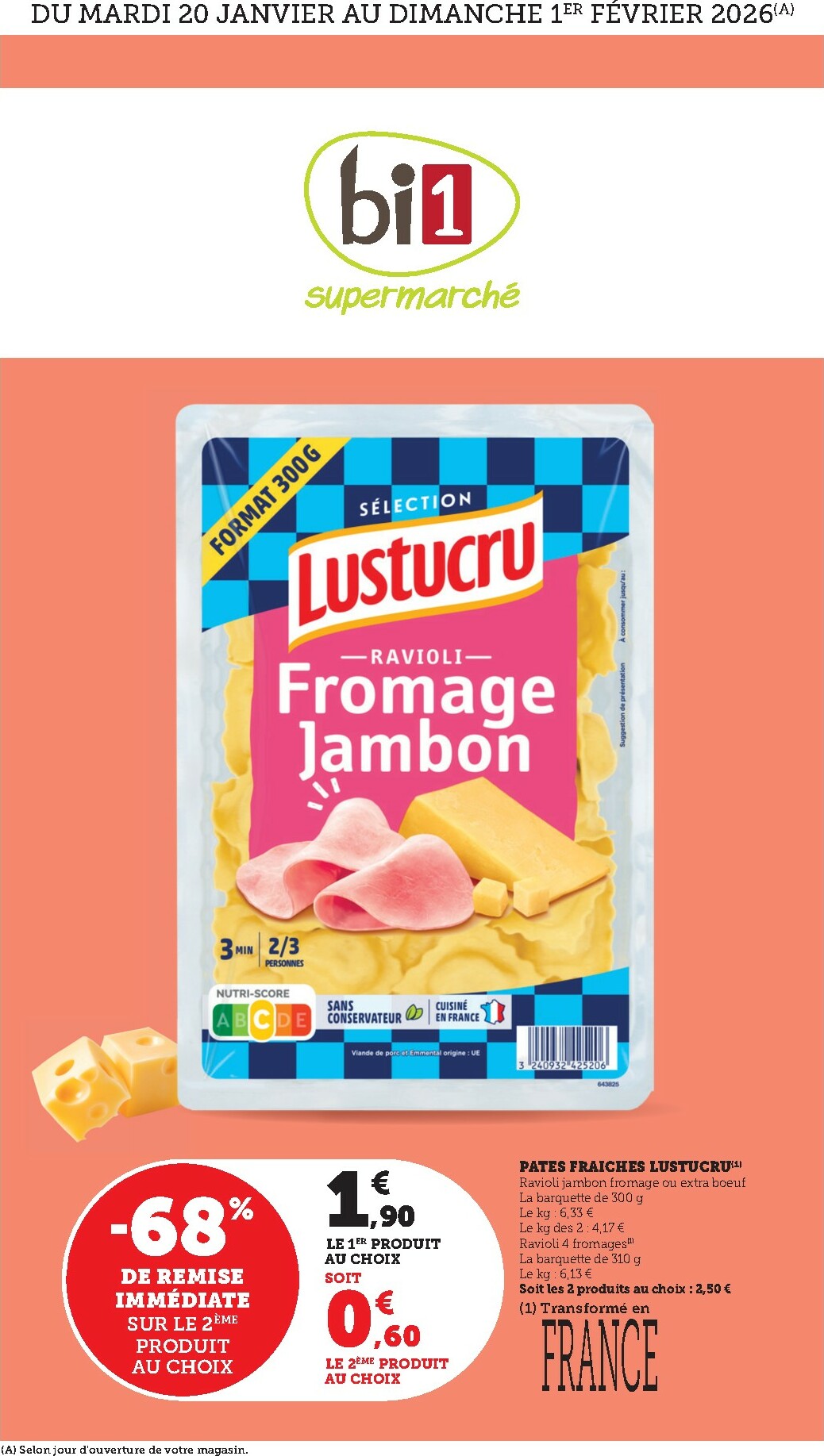 bi1 - Catalogue Bi1 - Supermarché 2 valable du 20/01 au 01/02