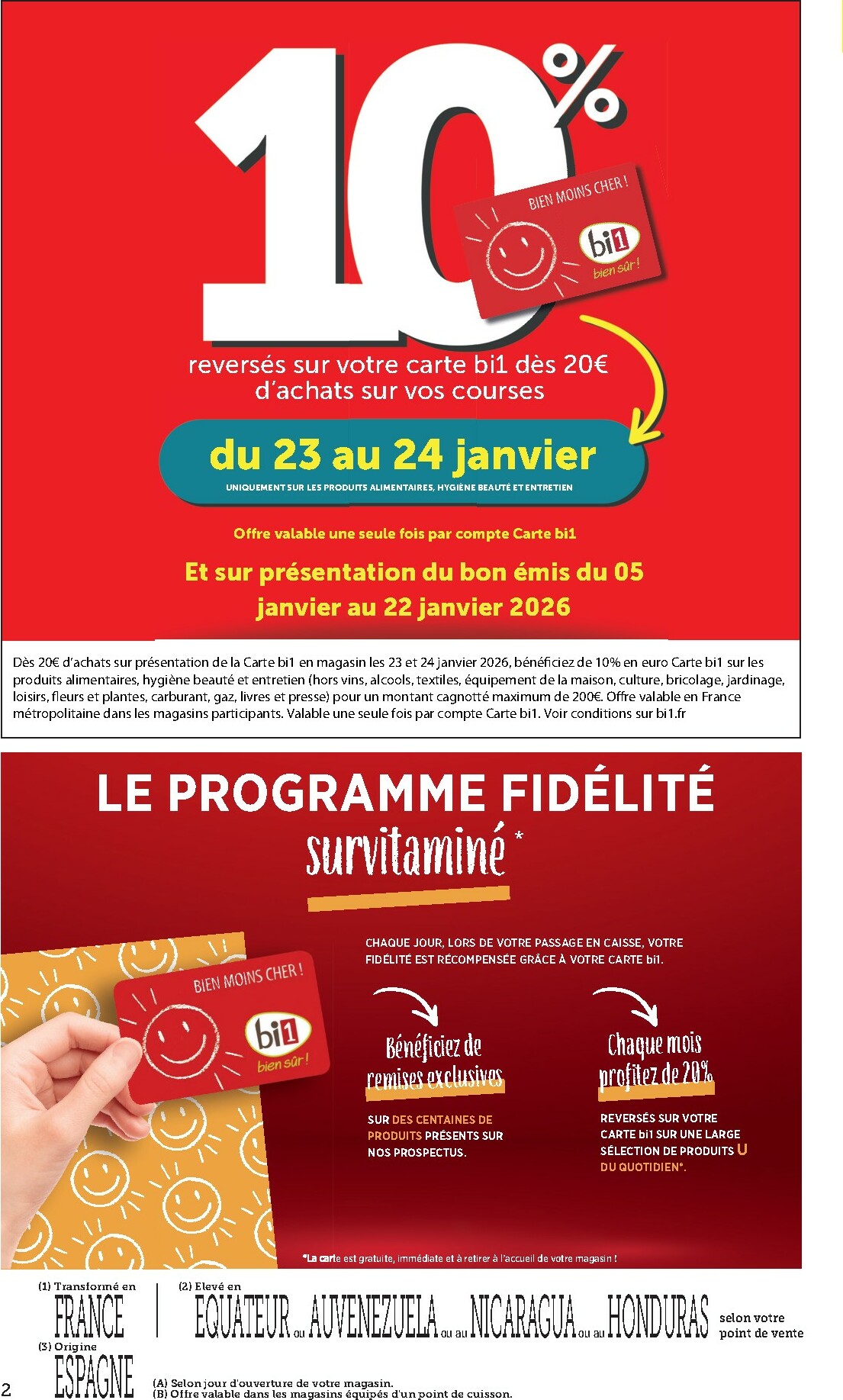 bi1 - Catalogue Bi1 - Supermarché 2 valable du 20/01 au 01/02 - page: 2