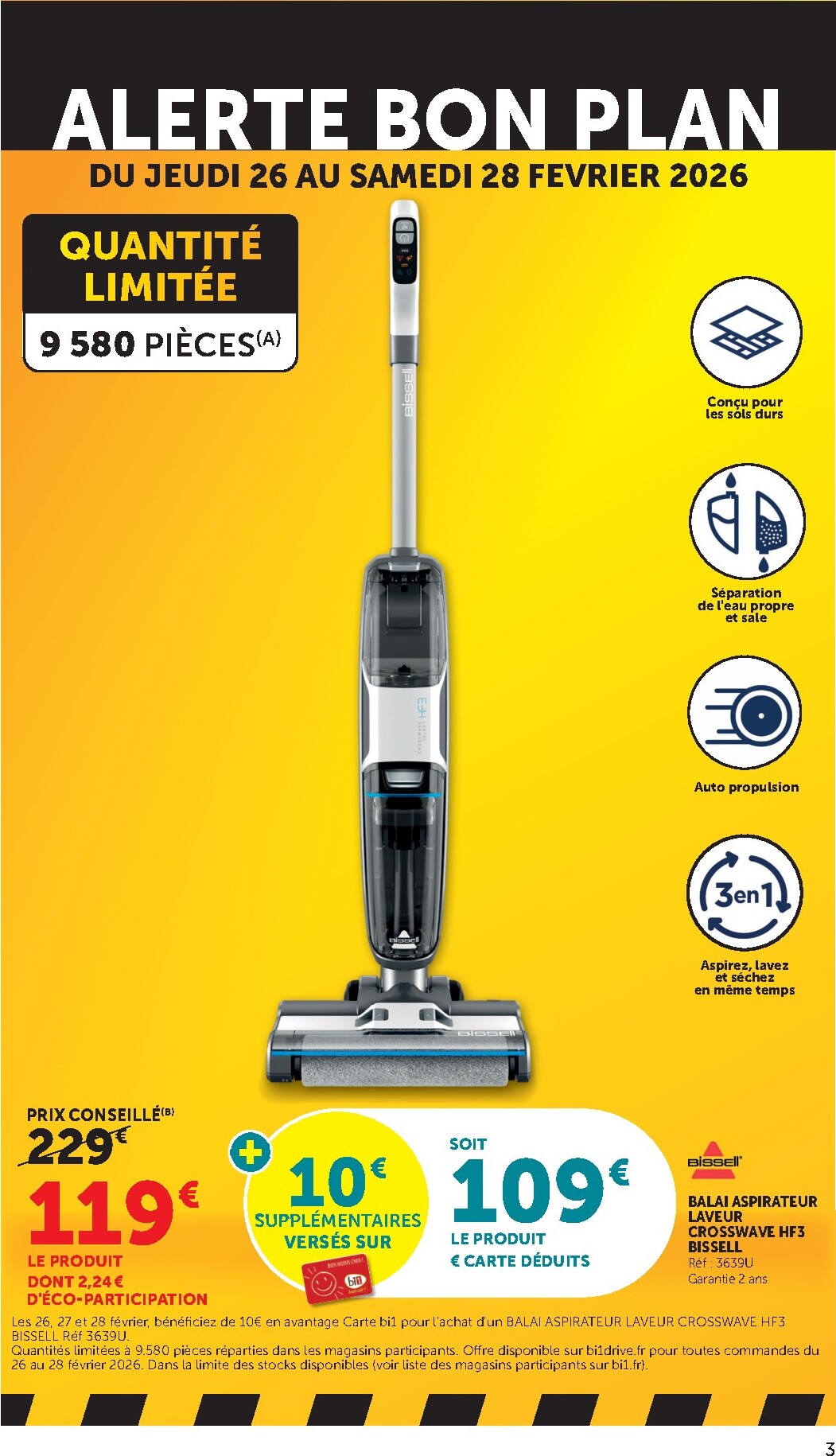 bi1 - Catalogue Bi1 Supermarché - Chaource, Baugy, Voujeaucourt, Lavans-les-Saint-Claude, Salins-les-Bains, La Pacaudière, Lormes, Saint-Pierre-le-Moûtier, La Clayette, Louhans, Verdun-sur-le-Doubs, Ancy-le-Franc, Bléneau valable du 24/02/2026 au 08/03/202 - page: 3
