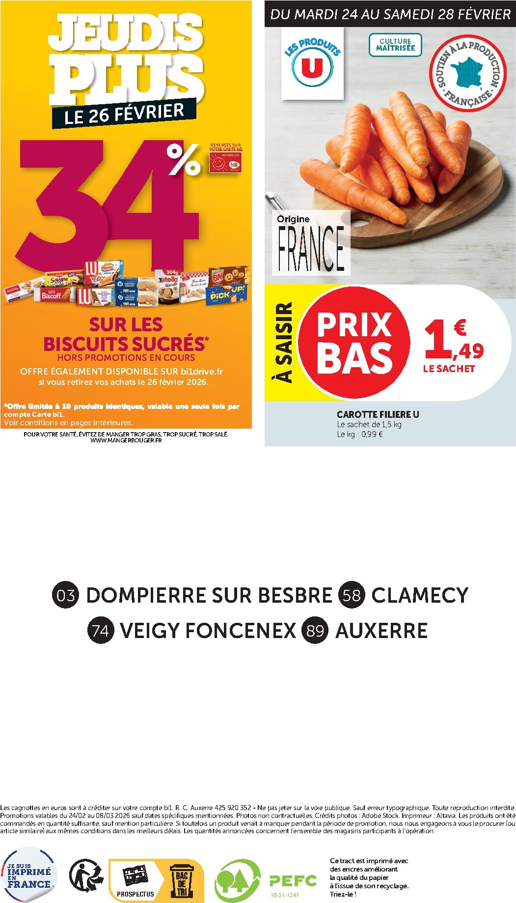 bi1 - Catalogue Bi1 Supermarché - Dompierre-sur-Besbre, Clamecy, Veigy-Foncenez, Auxerre valable du 24/02/2026 au 08/03/2026 - page: 36