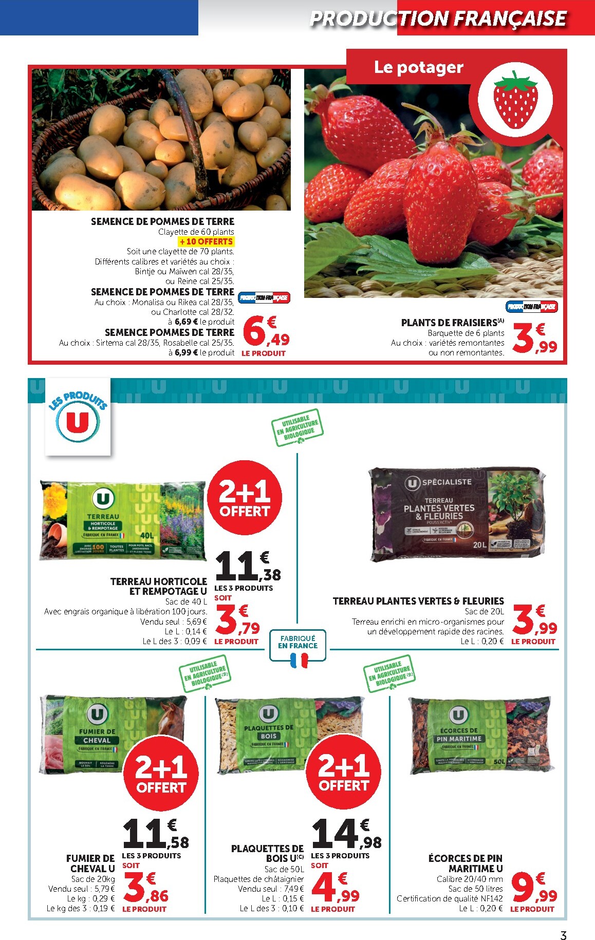 bi1 - Catalogue Bi1 Supermarché - Chaource, Ervy-le-Châtel, La Guerche-sur-l’Aubois, Bligny-sur-Ouche, Voujeaucourt, Lavans-les-Saint-Claude, Saint-Pierre-le-Moûtier, Verdun-sur-le-Doubs, Bléneau, Saint-Fargeau, Vermenton valable du 24/02/2026 au 08/03/202 - page: 3