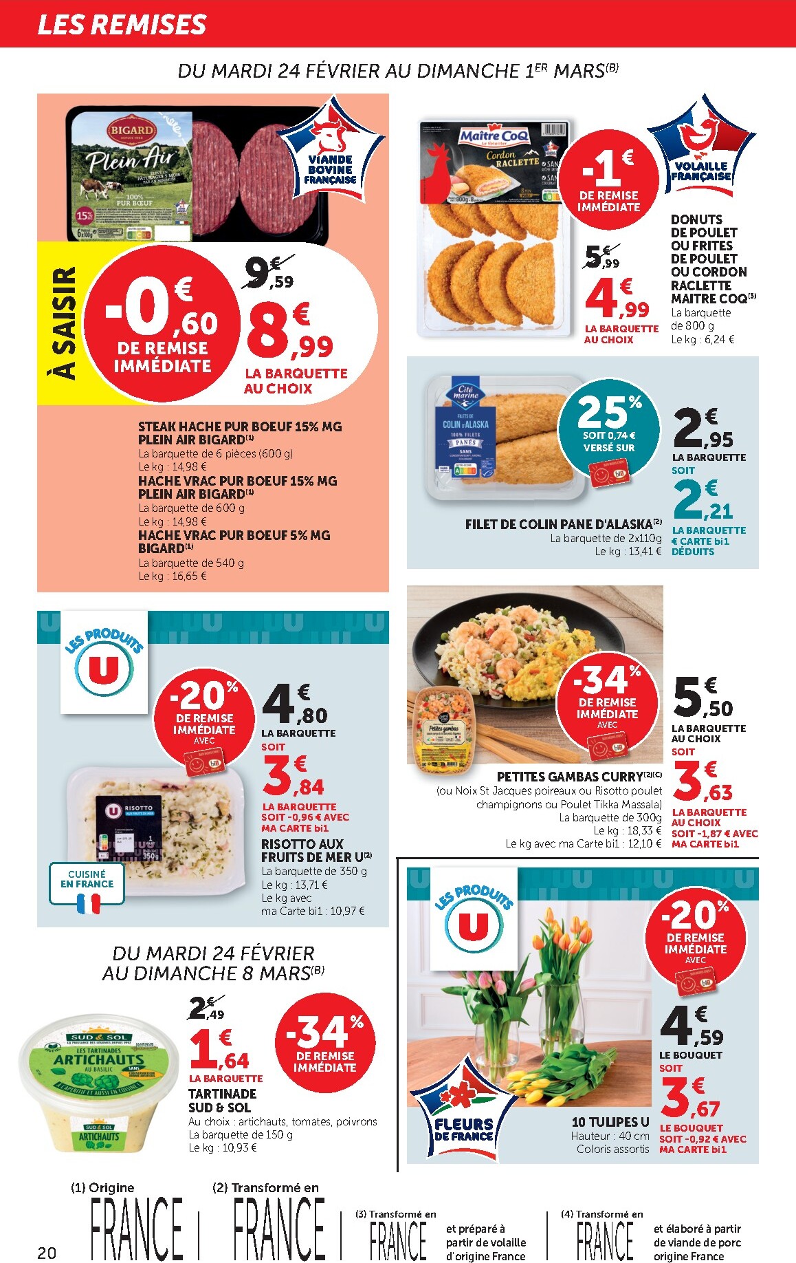 bi1 - Catalogue Bi1 Supermarché - Lurcy-Lévis, Ervy-le-Châtel, La Guerche-sur-l’Aubois, Aiserey, Selongey, Venarey-les-Laumes, Champs-sur-Yonne, Pont-sur-Yonne, Saint-Fargeau, Saint-Georges-sur-Baulche, Vermenton valable du 24/02/2026 au 08/03/2026 - page: 20