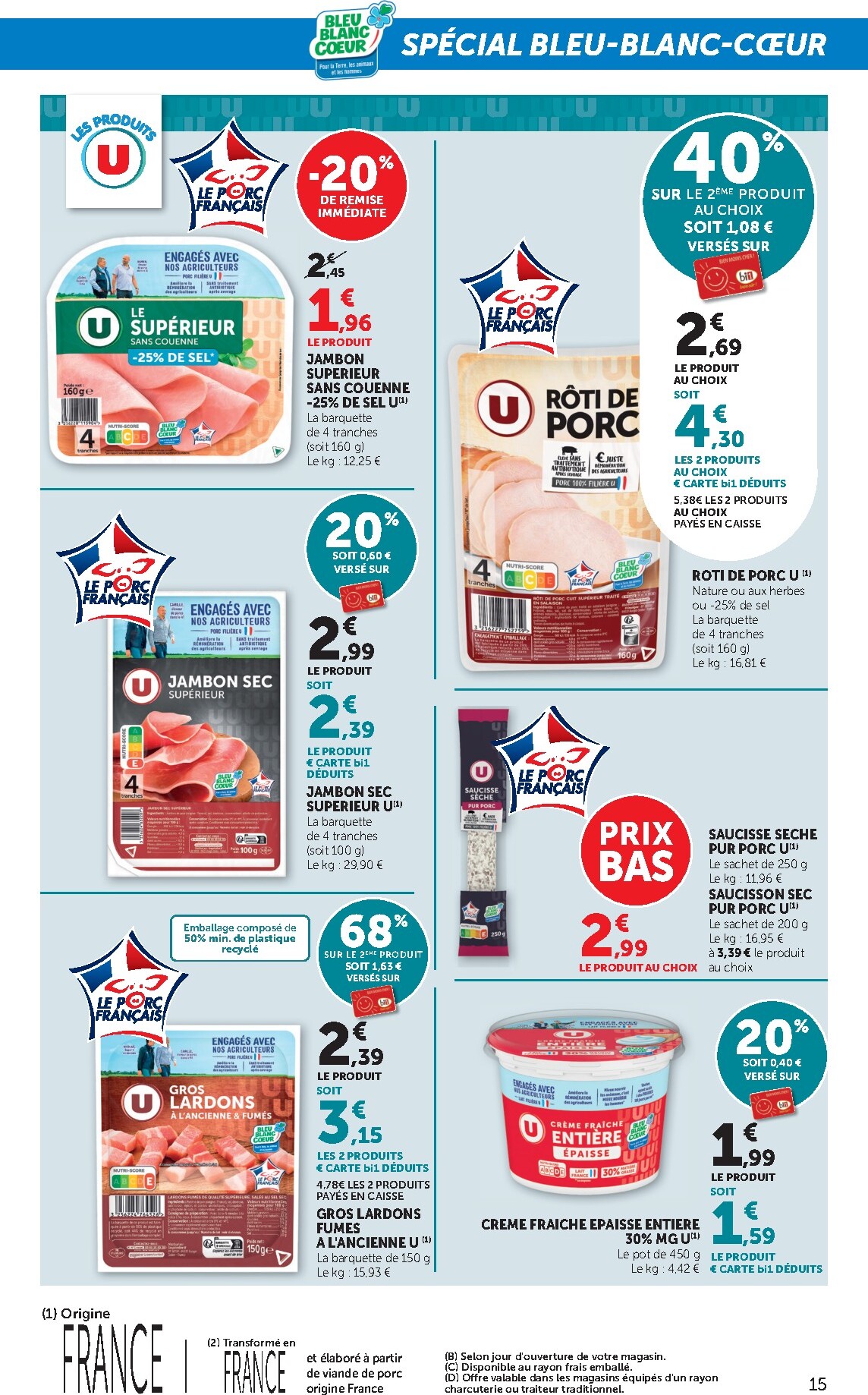 bi1 - Catalogue Bi1 Supermarché - Lurcy-Lévis, Ervy-le-Châtel, La Guerche-sur-l’Aubois, Aiserey, Selongey, Venarey-les-Laumes, Champs-sur-Yonne, Pont-sur-Yonne, Saint-Fargeau, Saint-Georges-sur-Baulche, Vermenton valable du 24/02/2026 au 08/03/2026 - page: 15