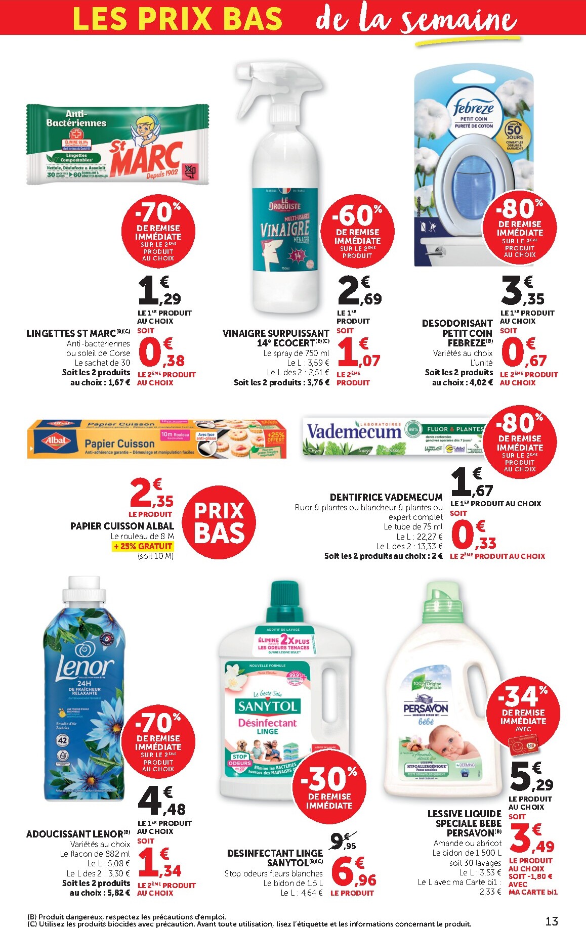 bi1 - Catalogue Bi1 Supermarché - Lurcy-Lévis, Ervy-le-Châtel, La Guerche-sur-l’Aubois, Aiserey, Selongey, Venarey-les-Laumes, Champs-sur-Yonne, Pont-sur-Yonne, Saint-Fargeau, Saint-Georges-sur-Baulche, Vermenton valable du 24/02/2026 au 08/03/2026 - page: 13