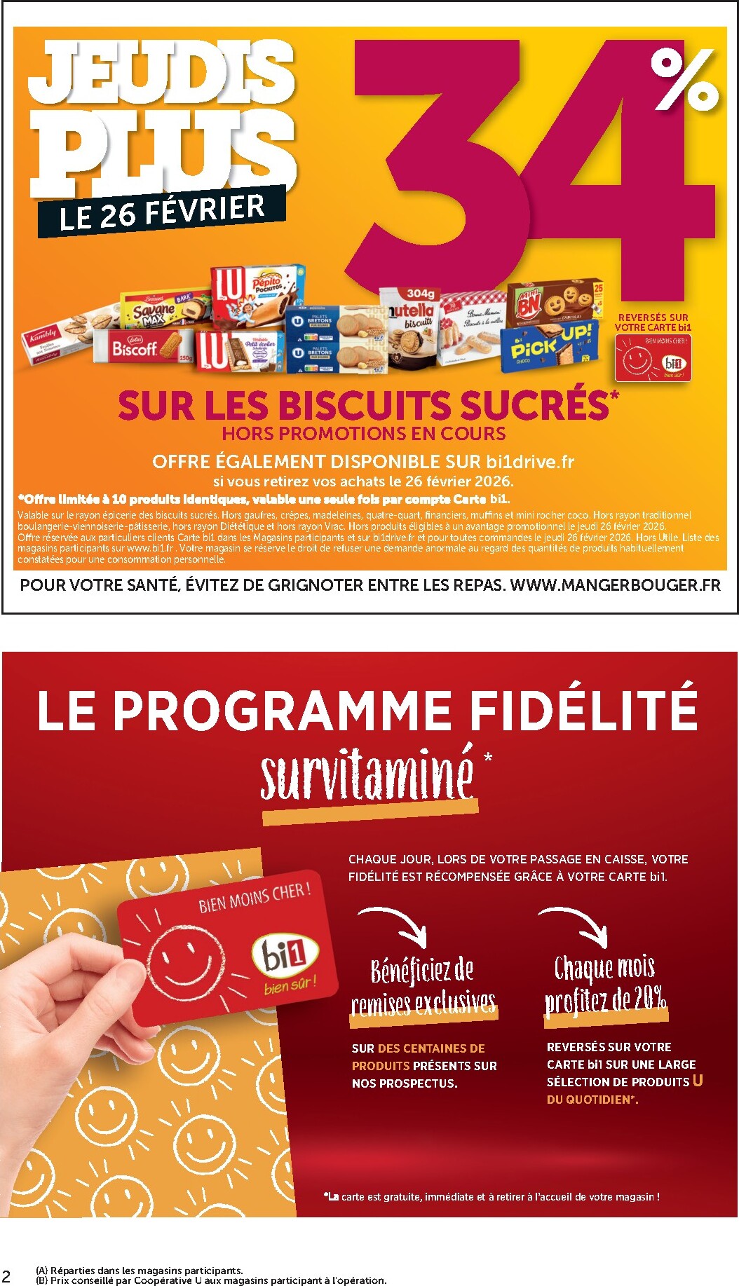 bi1 - Catalogue Bi1 Supermarché - Lurcy-Lévis, Ervy-le-Châtel, La Guerche-sur-l’Aubois, Aiserey, Selongey, Venarey-les-Laumes, Champs-sur-Yonne, Pont-sur-Yonne, Saint-Fargeau, Saint-Georges-sur-Baulche, Vermenton valable du 24/02/2026 au 08/03/2026 - page: 2