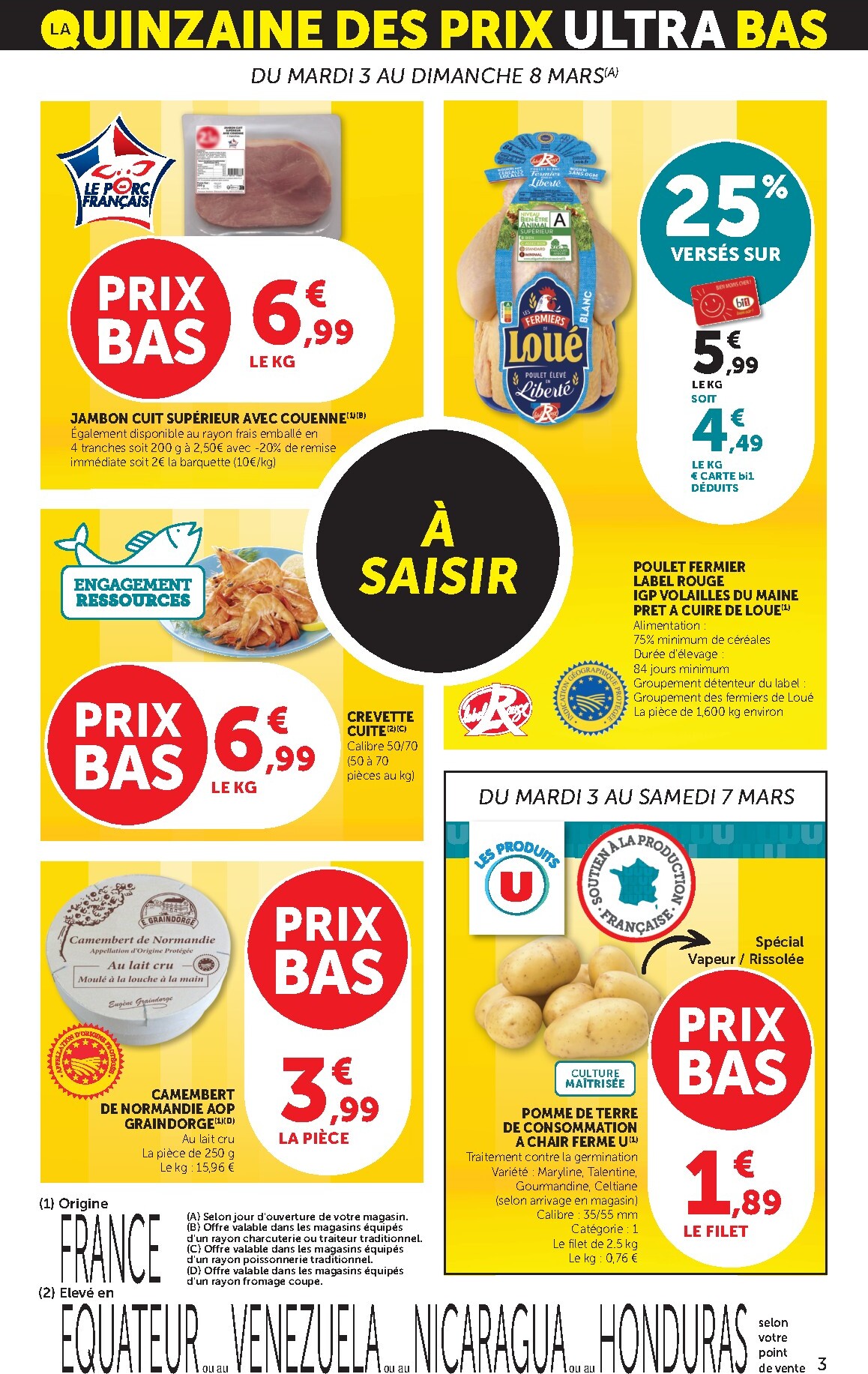 bi1 - Catalogue Bi1 Supermarché - Chaource, Voujeaucourt, Lavans-les-Saint-Claude, Salins-les-Bains, La Pacaudière, Lormes, Saint-Pierre-le-Moûtier, La Clayette, Louhans, Verdun-sur-le-Doubs, Ancy-le-Franc, Bléneau valable du 03/03/2026 au 15/03/2026 - page: 3