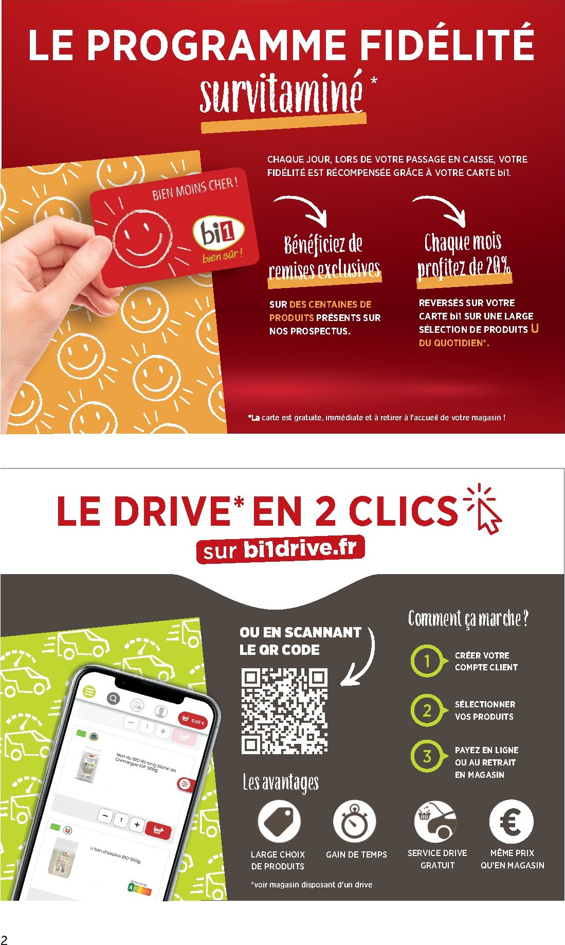 bi1 - Catalogue Bi1 Supermarché - Chaource, Voujeaucourt, Lavans-les-Saint-Claude, Salins-les-Bains, La Pacaudière, Lormes, Saint-Pierre-le-Moûtier, La Clayette, Louhans, Verdun-sur-le-Doubs, Ancy-le-Franc, Bléneau valable du 03/03/2026 au 15/03/2026 - page: 2