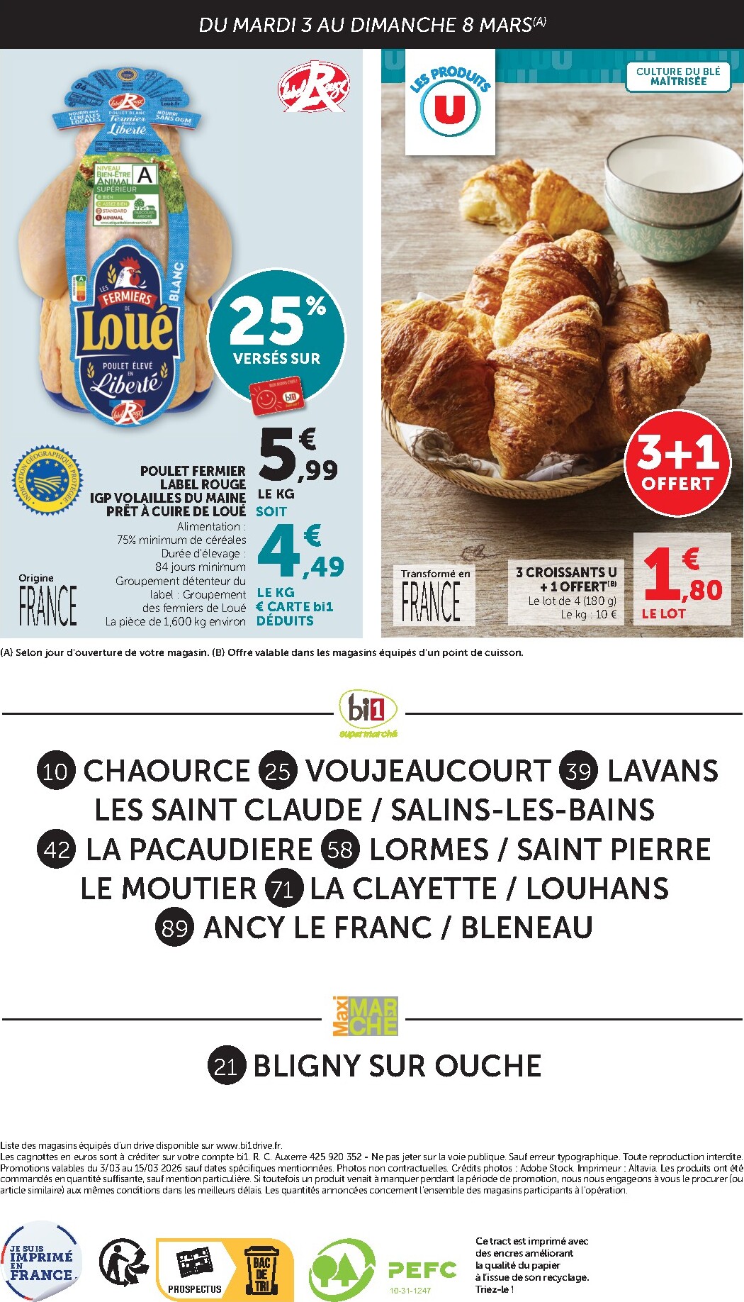 bi1 - Catalogue Bi1 Supermarché - Chaource, Voujeaucourt, Lavans-les-Saint-Claude, Salins-les-Bains, La Pacaudière, Lormes, Saint-Pierre-le-Moûtier, La Clayette, Louhans, Verdun-sur-le-Doubs, Ancy-le-Franc, Bléneau valable du 03/03/2026 au 15/03/2026 - page: 20