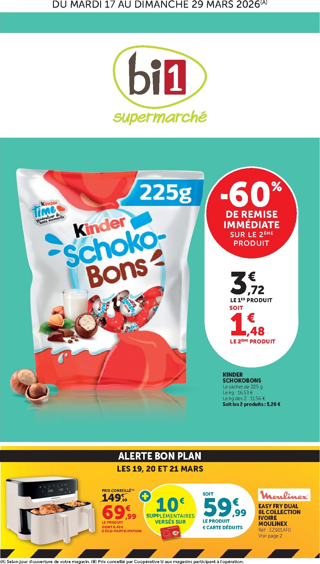 bi1 - Catalogue Bi1 Supermarché valable du 17/03/2026 au 29/03/2026