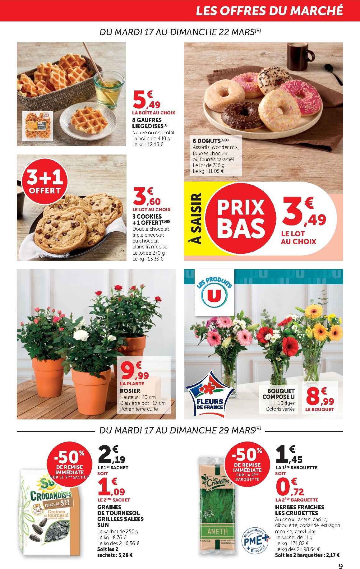 bi1 - Catalogue Bi1 Supermarché - Chaource, Voujeaucourt, Lavans-les-Saint-Claude, Salins-les-Bains, La Pacaudière, Lormes, Saint-Pierre-le-Moûtier, La Clayette, Louhans, Verdun-sur-le-Doubs, Ancy-le-Franc, Bléneau valable du 17/03/2026 au 29/03/2026 - page: 9