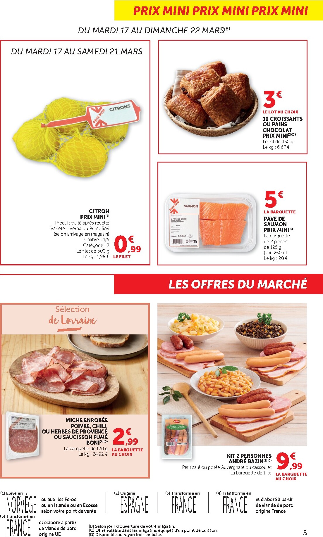 bi1 - Catalogue Bi1 Supermarché - Chaource, Voujeaucourt, Lavans-les-Saint-Claude, Salins-les-Bains, La Pacaudière, Lormes, Saint-Pierre-le-Moûtier, La Clayette, Louhans, Verdun-sur-le-Doubs, Ancy-le-Franc, Bléneau valable du 17/03/2026 au 29/03/2026 - page: 5