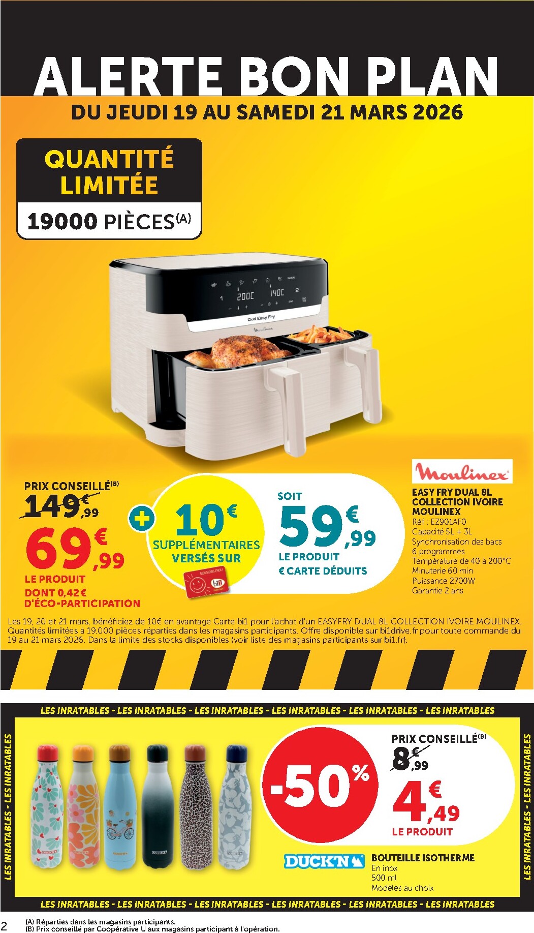 bi1 - Catalogue Bi1 Supermarché - Chaource, Voujeaucourt, Lavans-les-Saint-Claude, Salins-les-Bains, La Pacaudière, Lormes, Saint-Pierre-le-Moûtier, La Clayette, Louhans, Verdun-sur-le-Doubs, Ancy-le-Franc, Bléneau valable du 17/03/2026 au 29/03/2026 - page: 2