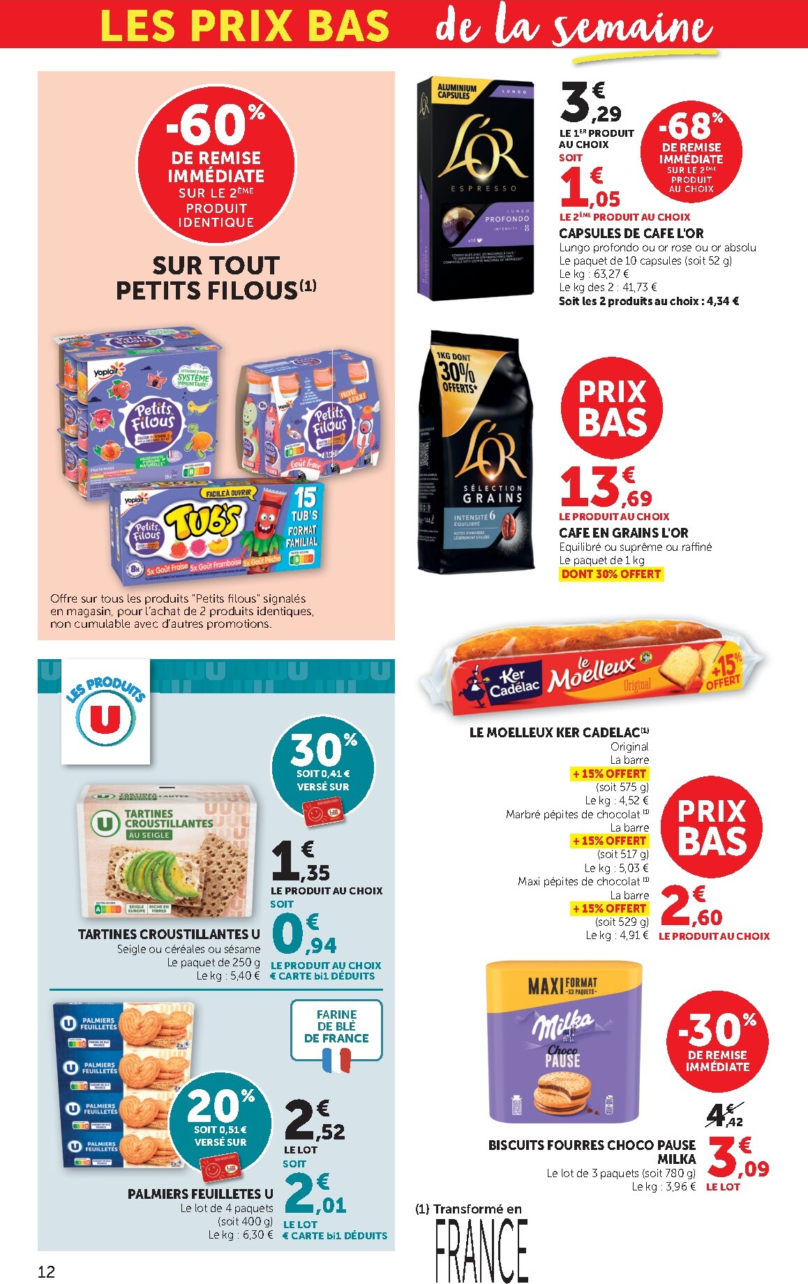 bi1 - Catalogue Bi1 Supermarché - Chaource, Voujeaucourt, Lavans-les-Saint-Claude, Salins-les-Bains, La Pacaudière, Lormes, Saint-Pierre-le-Moûtier, La Clayette, Louhans, Verdun-sur-le-Doubs, Ancy-le-Franc, Bléneau valable du 17/03/2026 au 29/03/2026 - page: 12