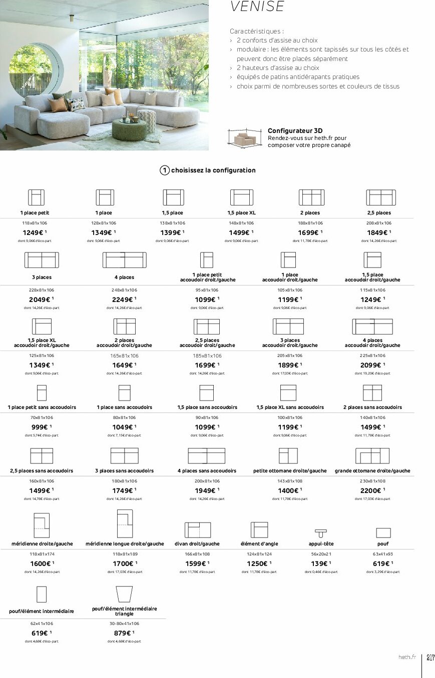 heth - Catalogue Heth valable du 01/09 au 31/12 - page: 217