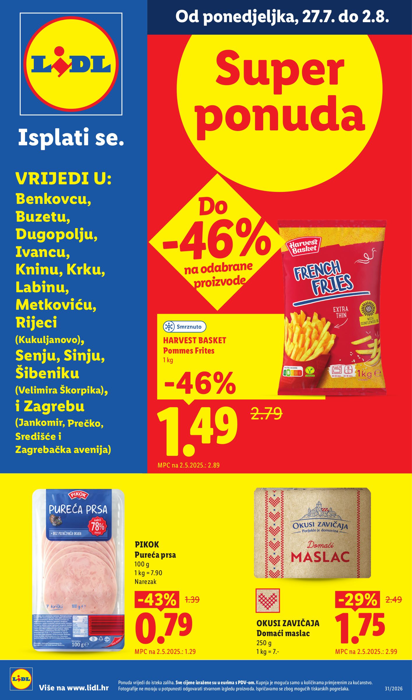 lidl - Aktualni katalog Lidl - Super Ponuda od ponedjeljka, 27.07.2026 do nedjelje, 02.08.2026