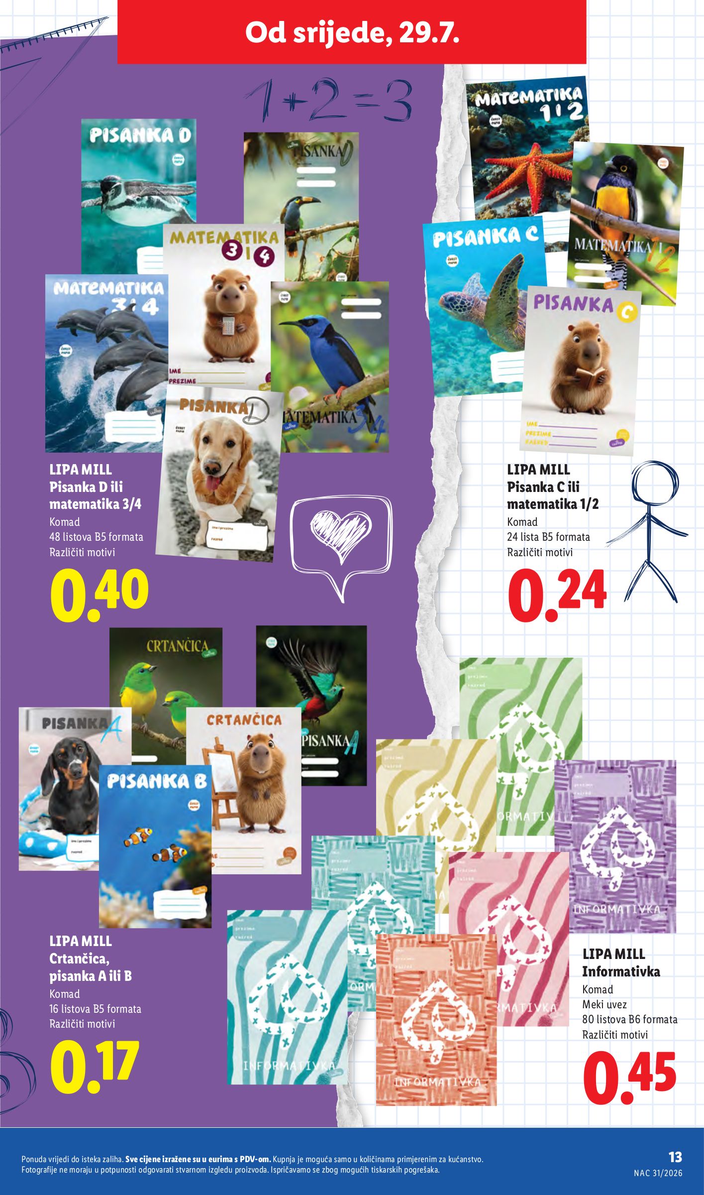 lidl - Novi Lidl - Back to school katalog od srijede, 29.07.2026 do utorka, 01.09.2026 - page: 13