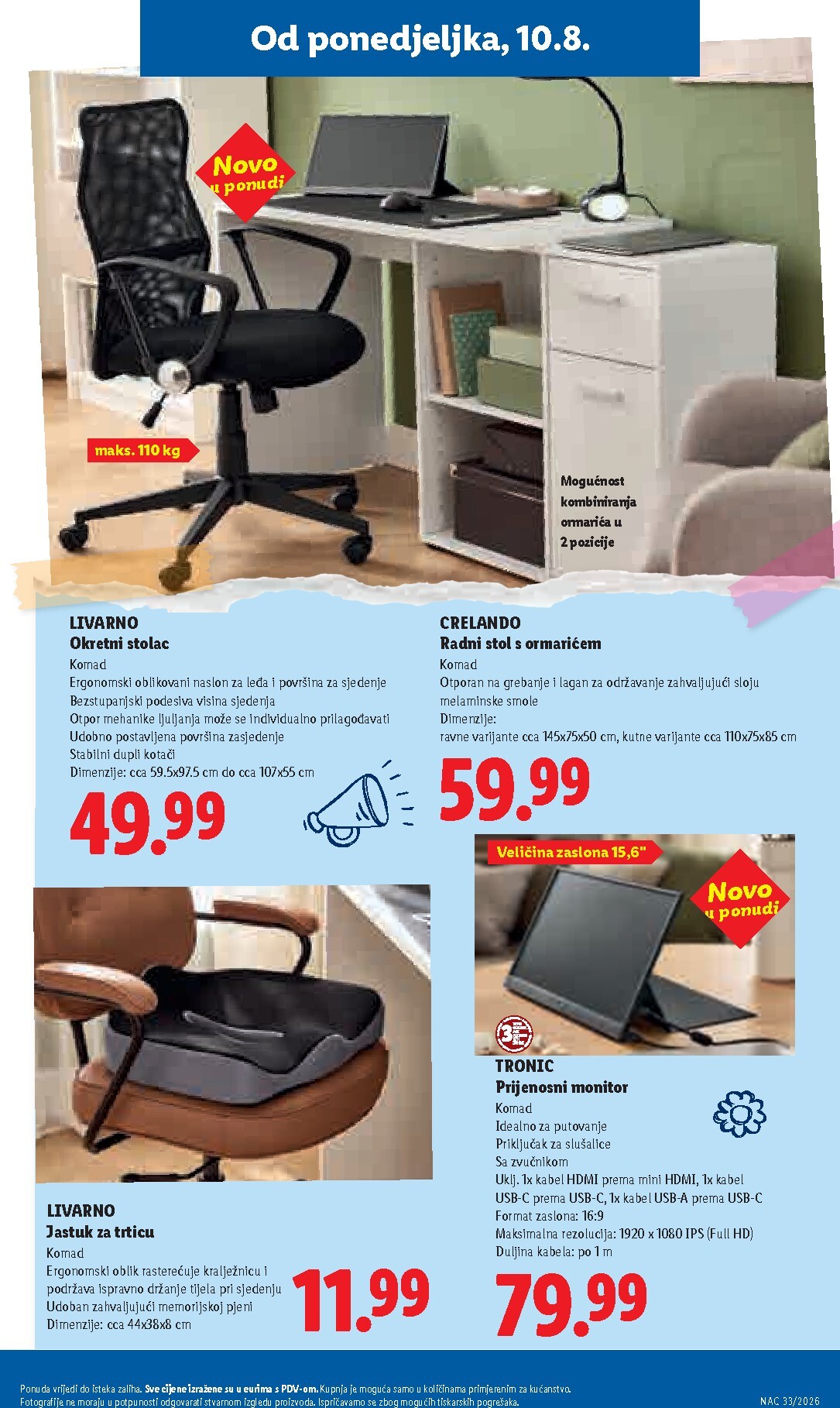 lidl - Novi Lidl katalog od ponedjeljka, 10.08.2026 do nedjelje, 16.08.2026 - page: 33