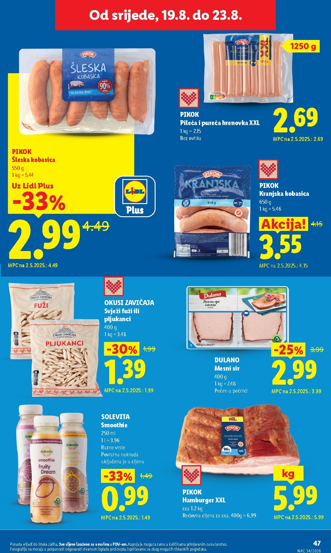 lidl - Aktualni katalog Lidl od ponedjeljka, 17.08.2026 do nedjelje, 23.08.2026 - page: 47