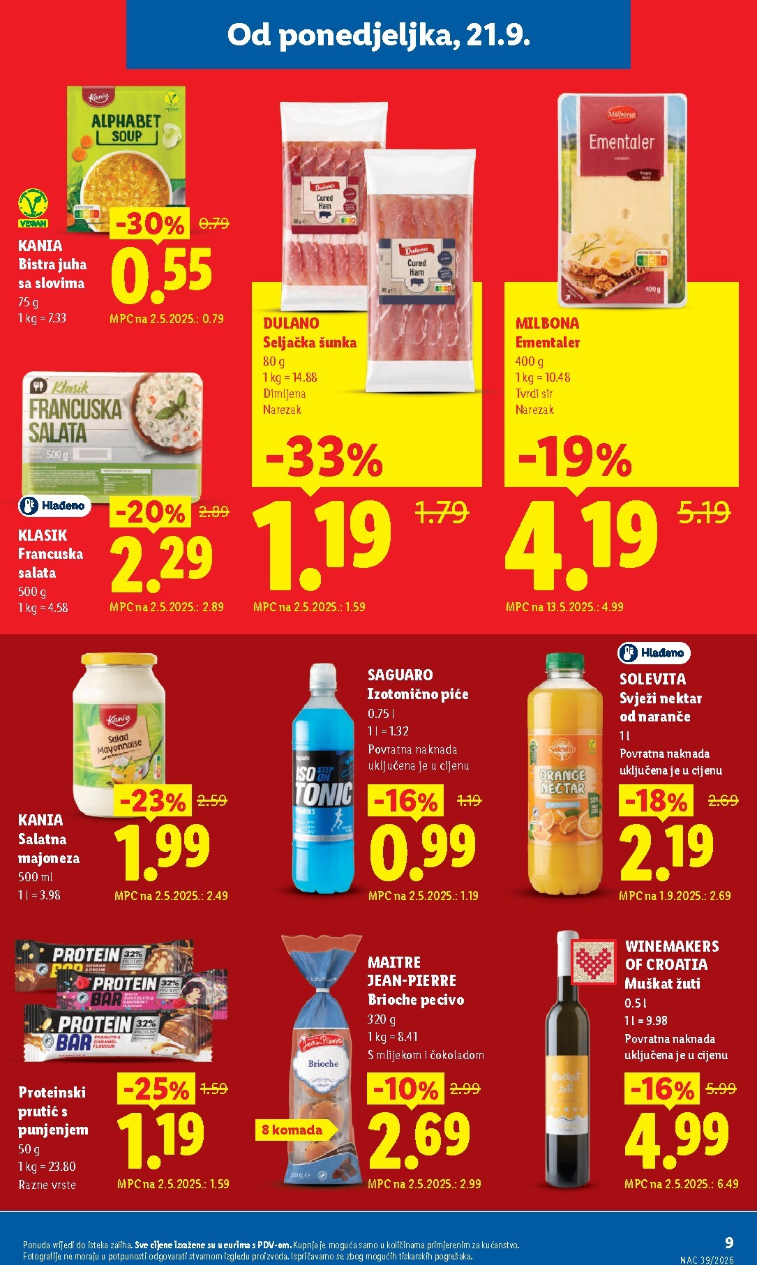 lidl - Aktualni katalog Lidl - Svaki tjedan trajno snižene cijene od ponedjeljka, 05.10.2026 do subote, 31.10.2026 - page: 9