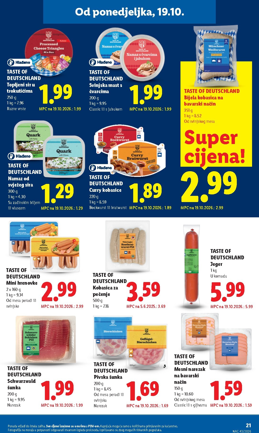 lidl - Aktualni katalog Lidl od ponedjeljka, 19.10.2026 do nedjelje, 25.10.2026 - page: 21