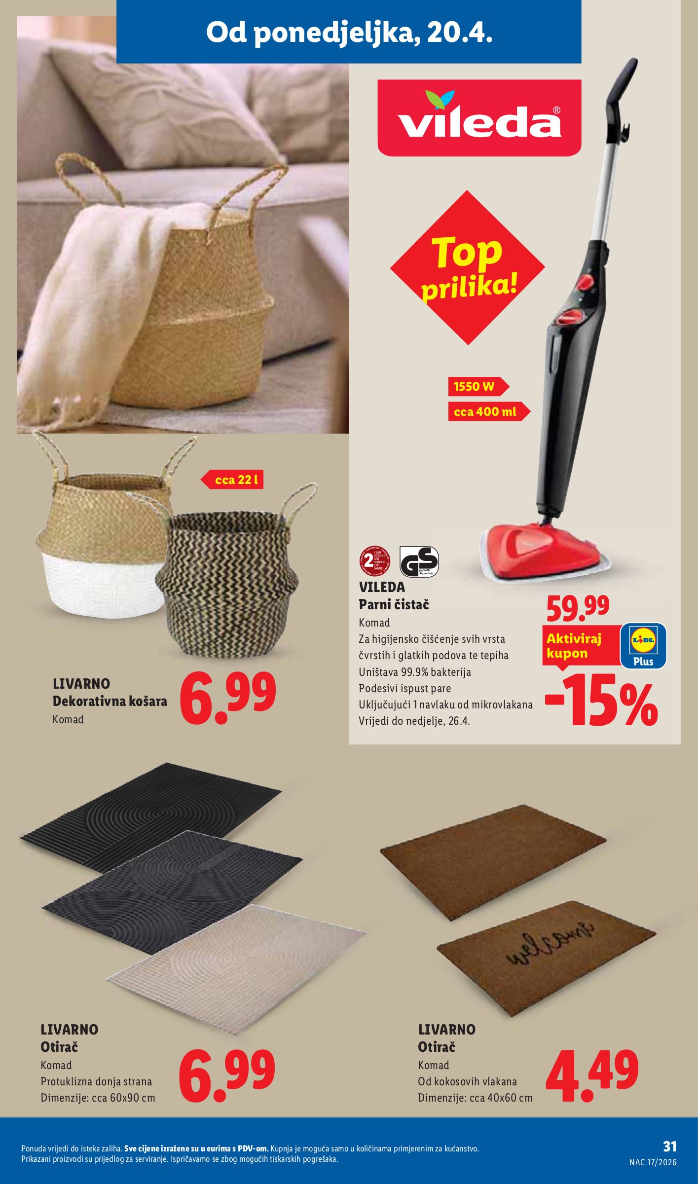 lidl - Lidl letak za sljedeći tjedan od ponedjeljka 20.04.2026 do nedjelje 26.04.2026 - page: 31