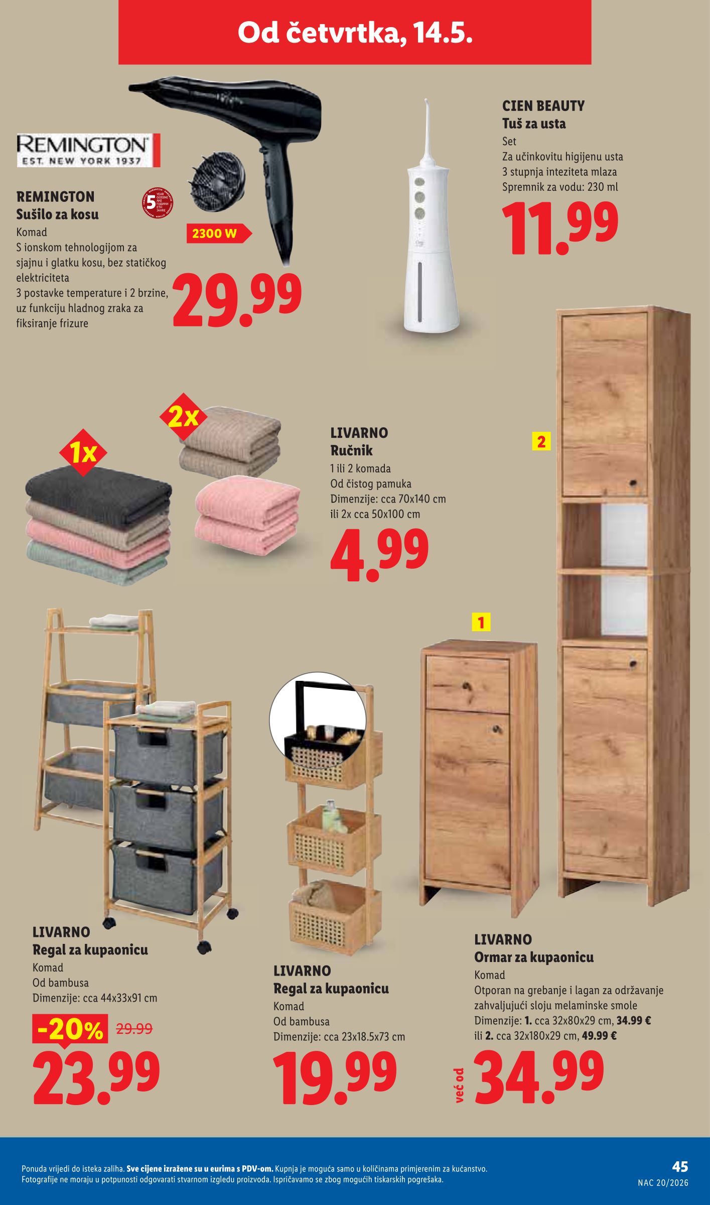 lidl - Lidl letak za sljedeći tjedan od ponedjeljka 11.05.2026 do nedjelje 17.05.2026 - page: 45