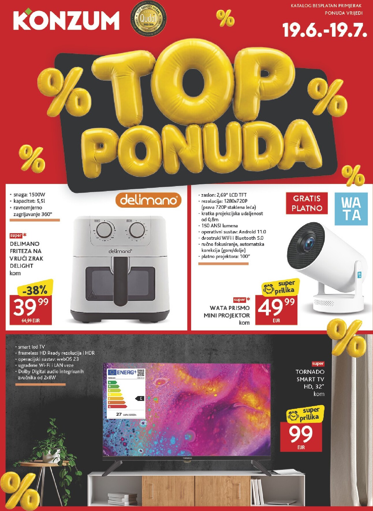 konzum - Aktualni katalog Konzum - Top ponuda od petka, 19.06.2026 do nedjelje, 19.07.2026