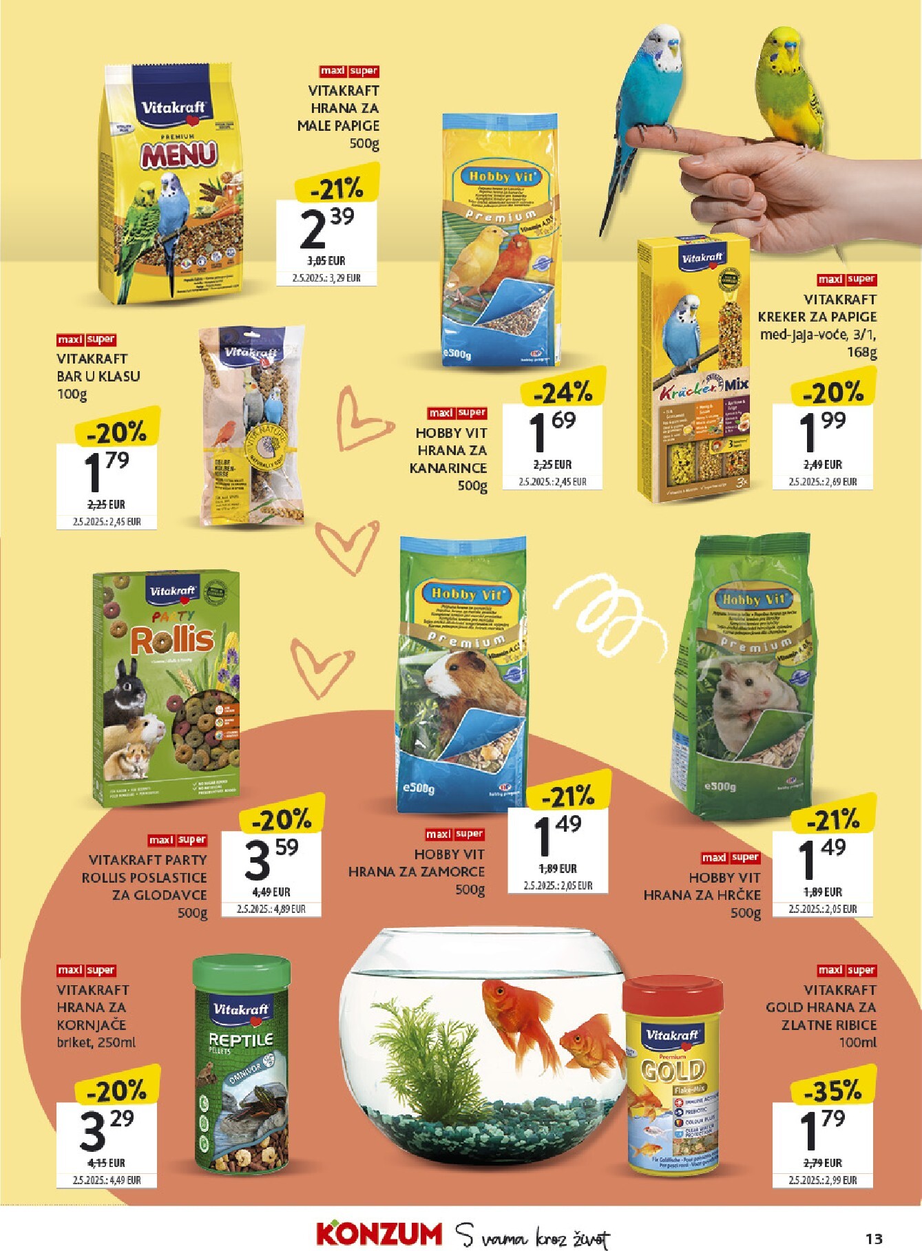 konzum - Aktualni Konzum - Tematski katalog ljubimci katalog vrijedi od ponedjeljka 13.04.2026 do nedjelje 03.05.2026 - page: 13