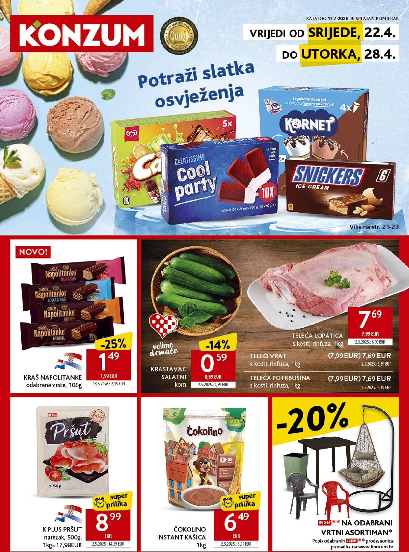 konzum - Budući Konzum letak vrijedi od srijede 22.04.2026 do utorka 28.04.2026