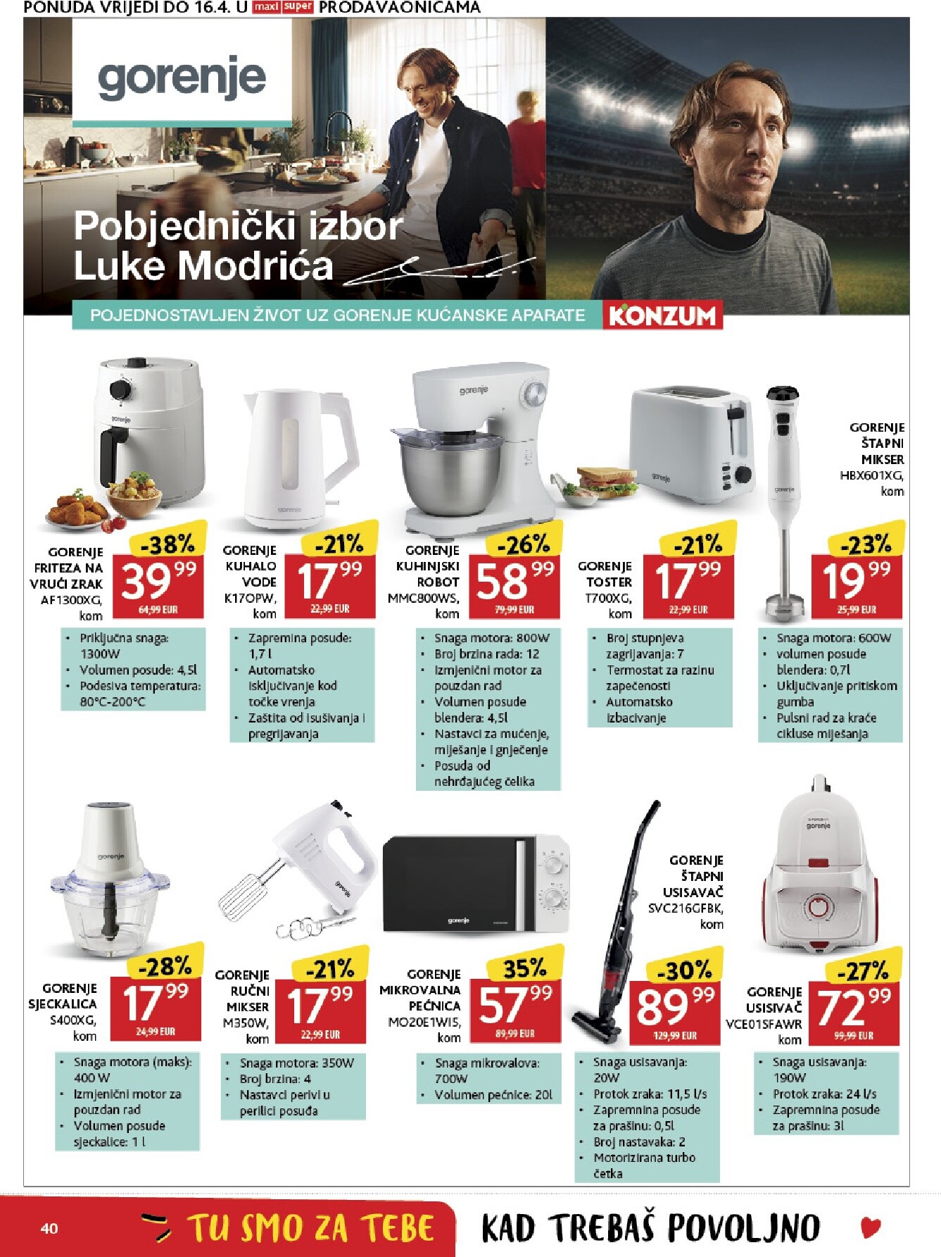 konzum - Aktualni Konzum katalog vrijedi od srijede 15.04.2026 do utorka 21.04.2026 - page: 40
