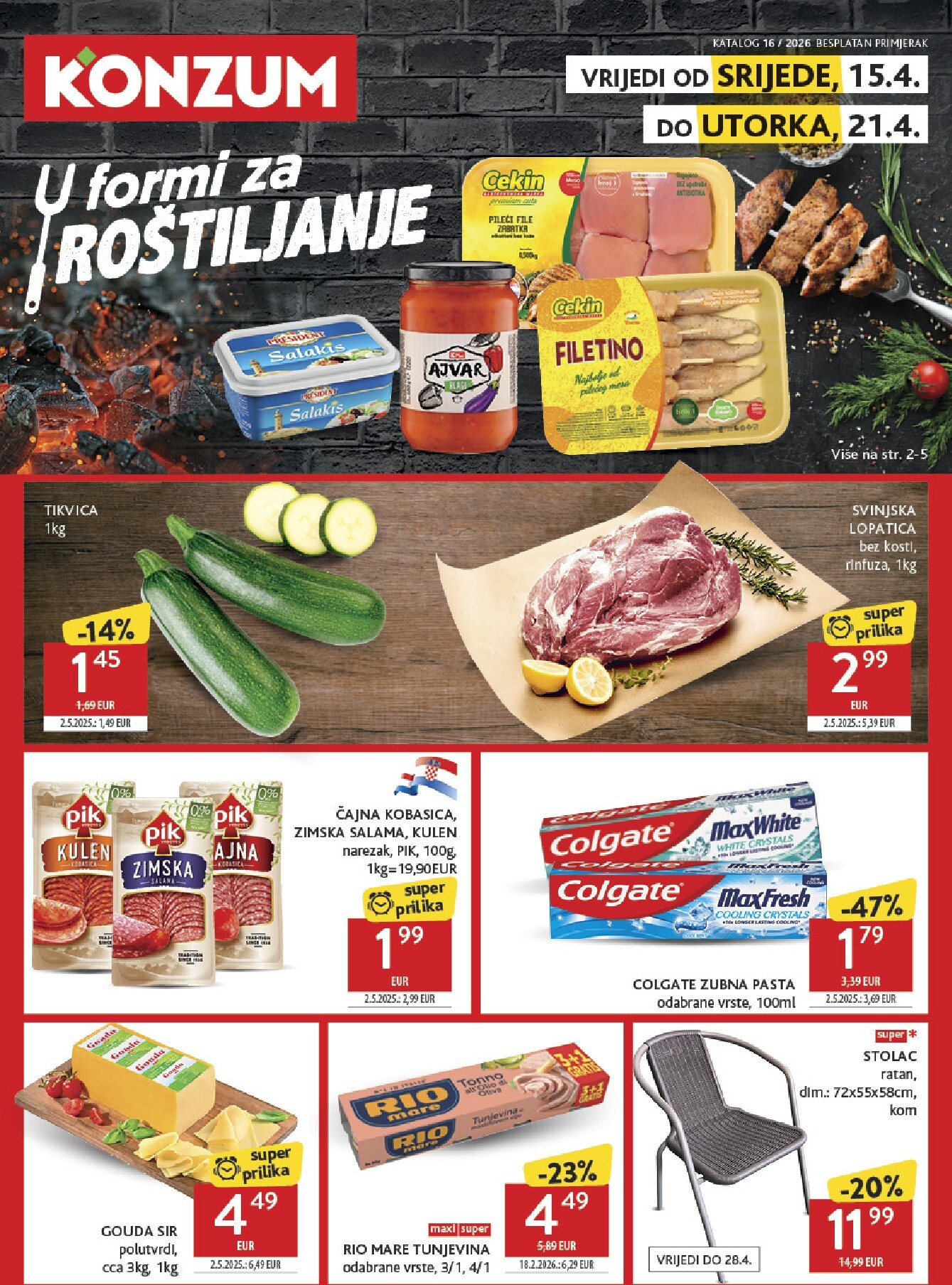 konzum - Aktualni Konzum katalog vrijedi od srijede 15.04.2026 do utorka 21.04.2026