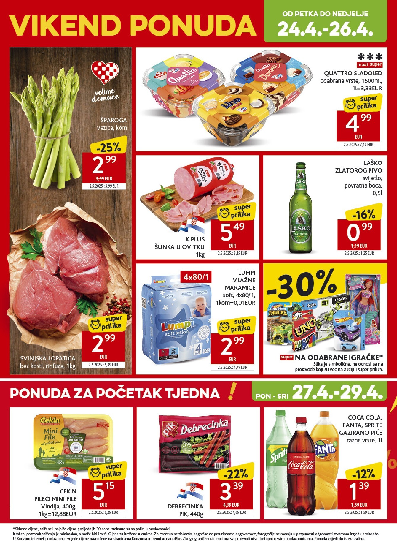 konzum - Aktualni Konzum katalog vrijedi od srijede 22.04.2026 do utorka 28.04.2026 - page: 49