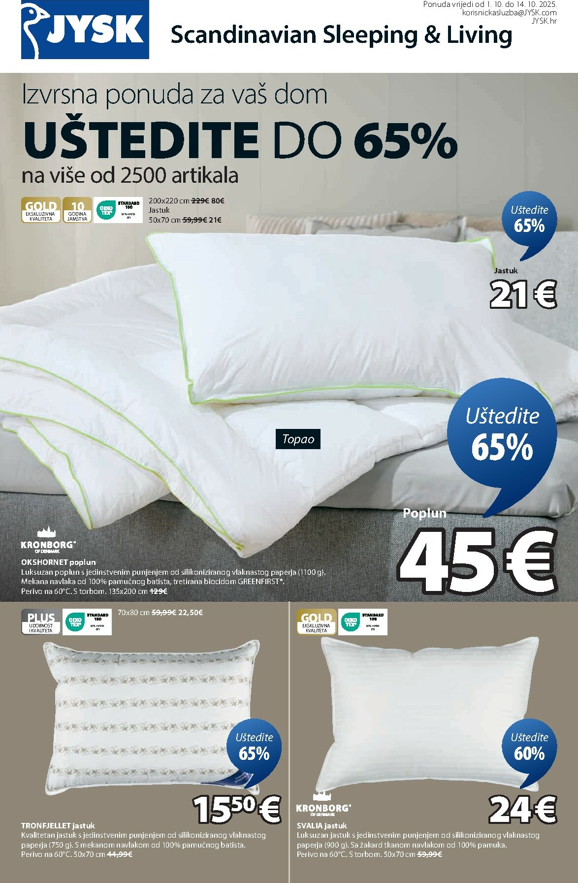 jysk - Prelistajte katalog JYSK, vrijedi od 01.10. do 14.10.